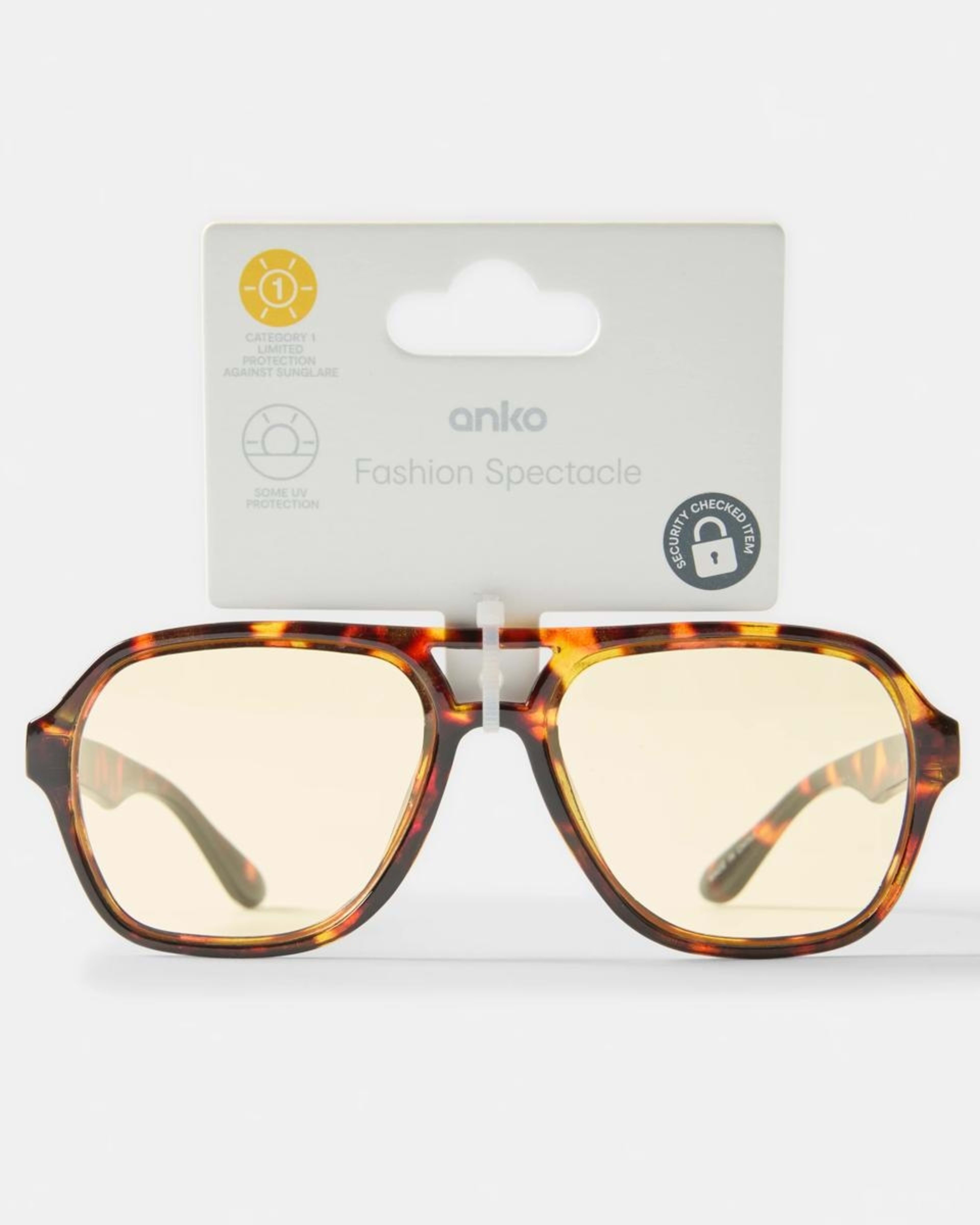 6 Square Aviator Sunglasses Tort Yel, 6 of 6