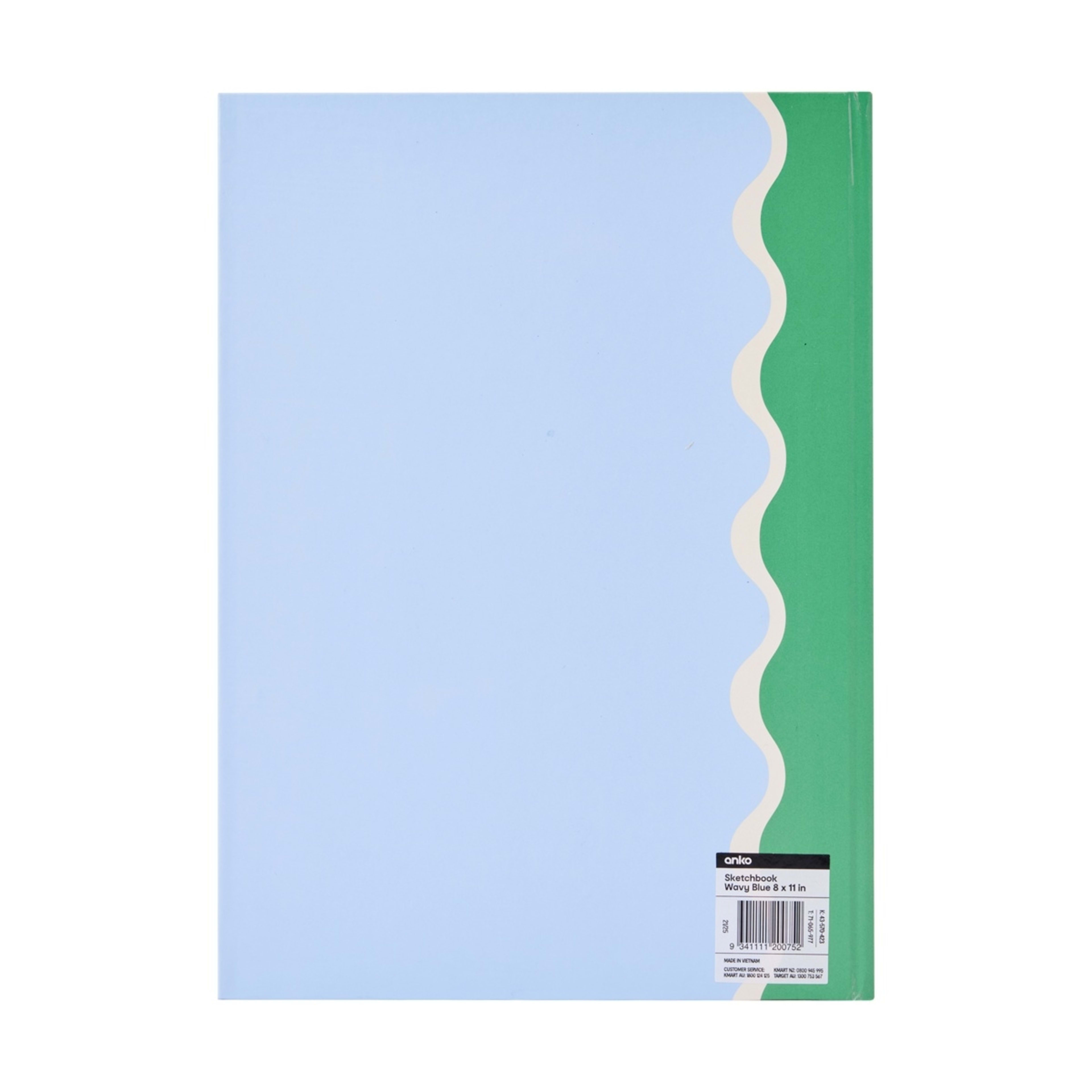 4 8in. x 11in. Wavy Sketchbook - Blue, 4 of 4