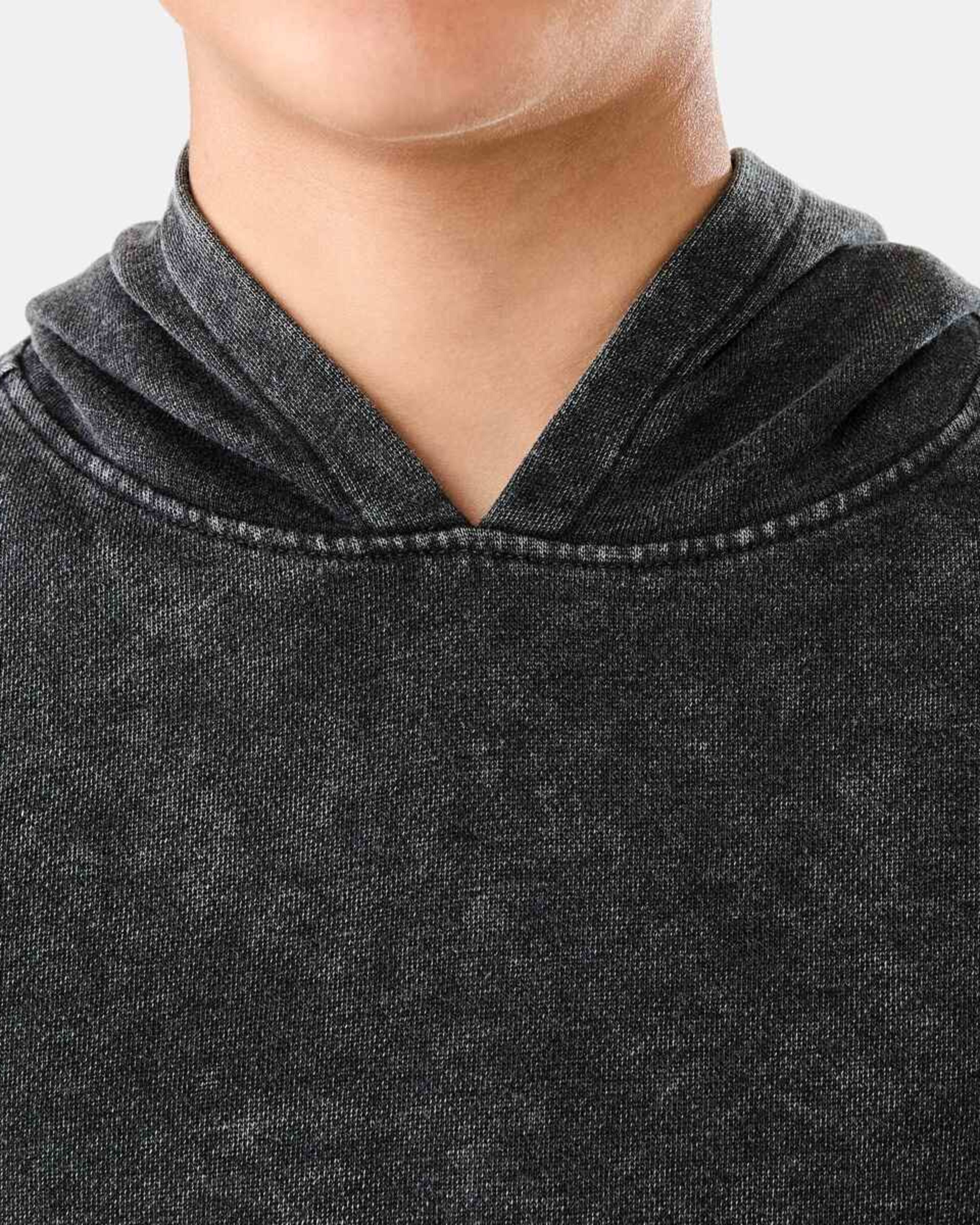 4 Oversized Washed Hoodie with Pocket Black, 4 of 10