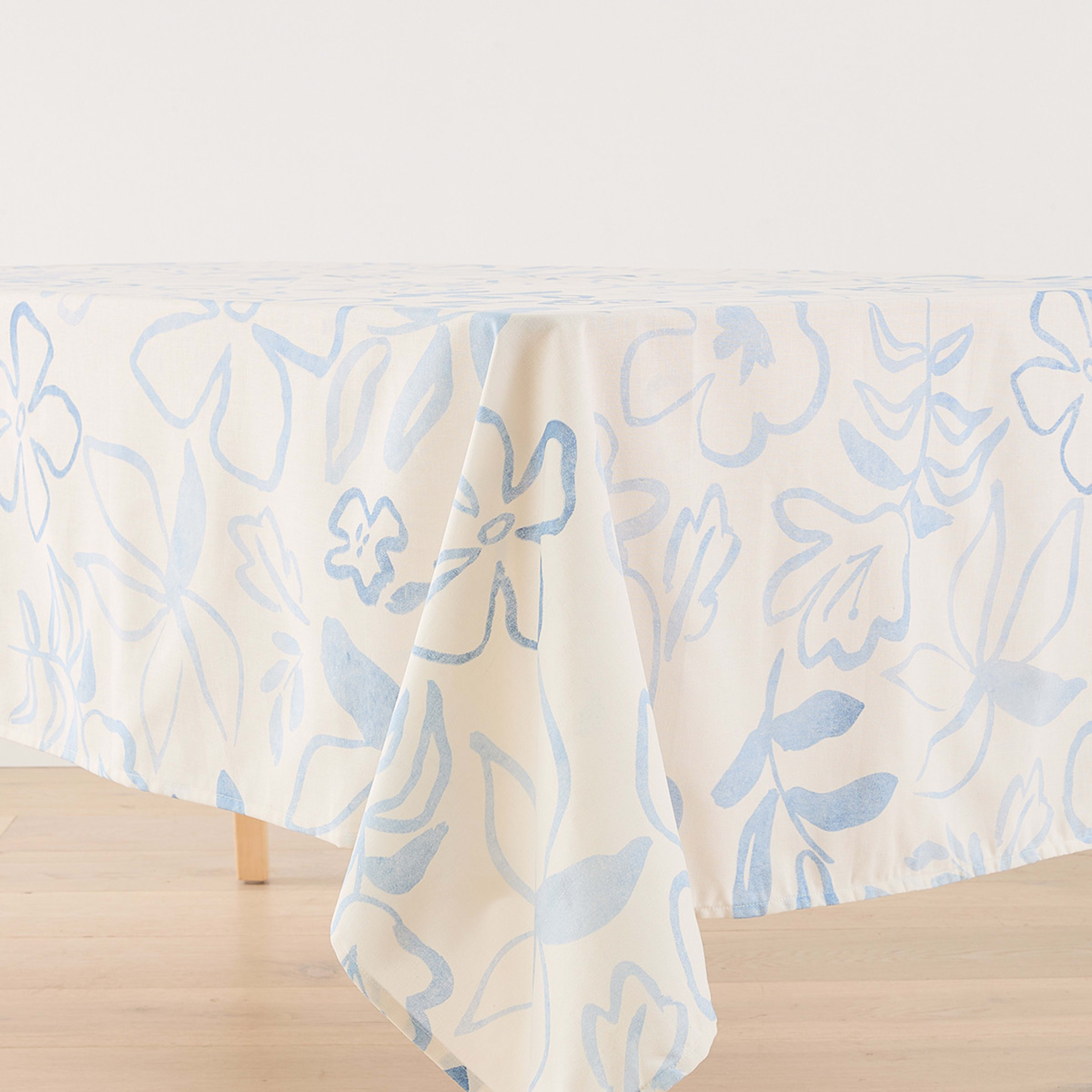 2 Blue Floral Printed Tablecloth, 2 of 5