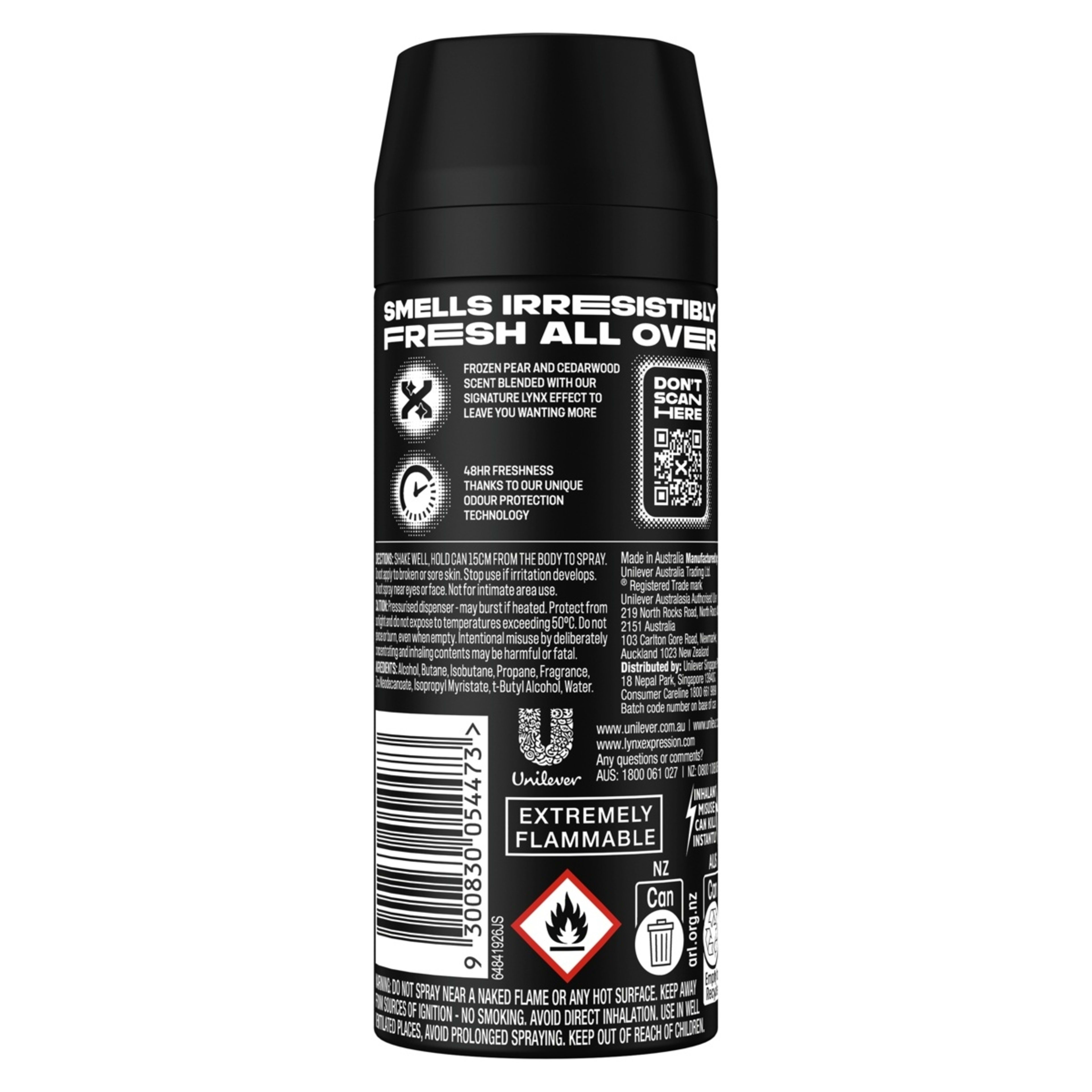 2 LYNX Black Deodorant Bodyspray - Frozen Pear and Cedar Wood Scented, 2 of 7