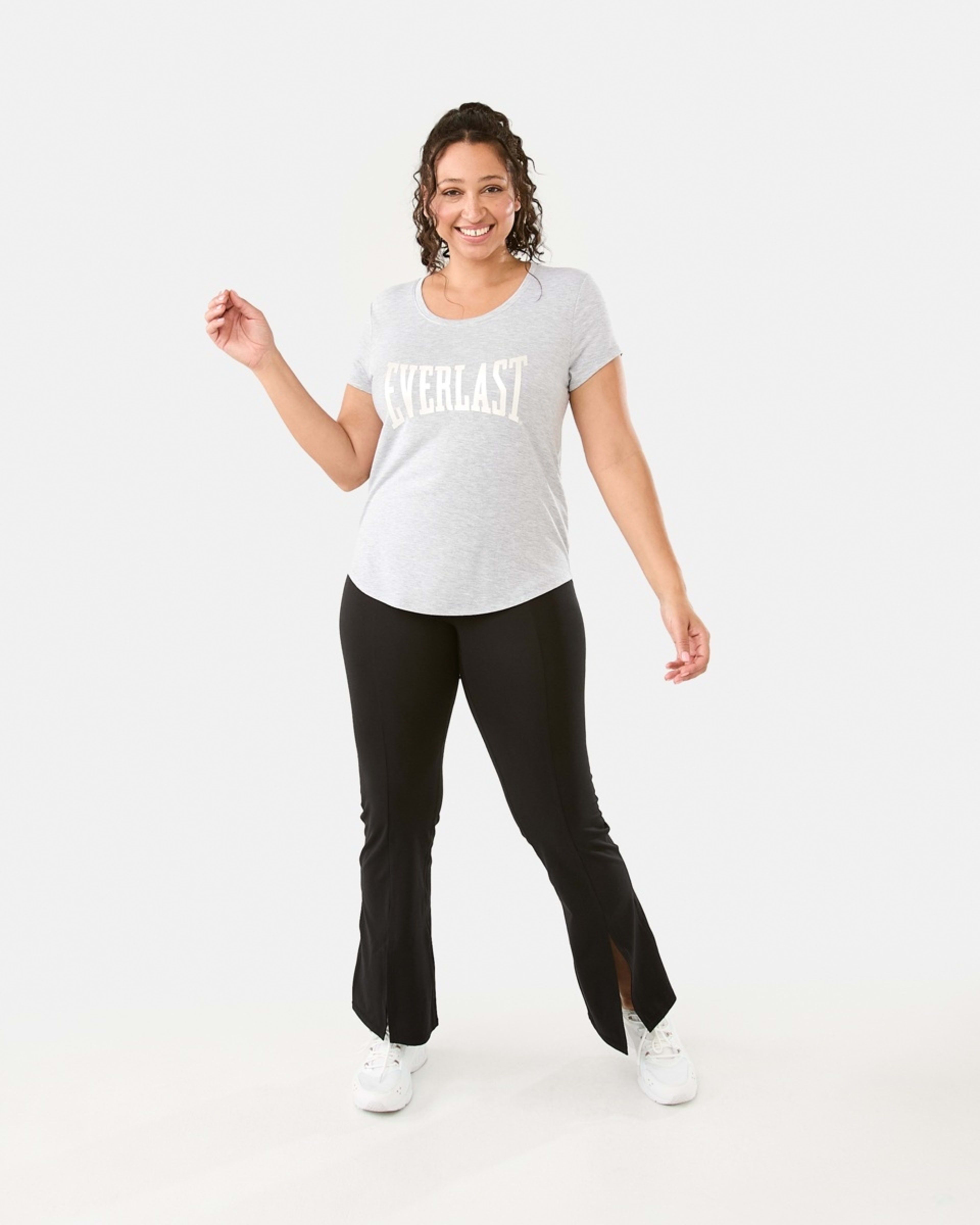 6 Everlast Womens Scoop Neck T-shirt Everlast Dogbone Grey Marle, 6 of 6
