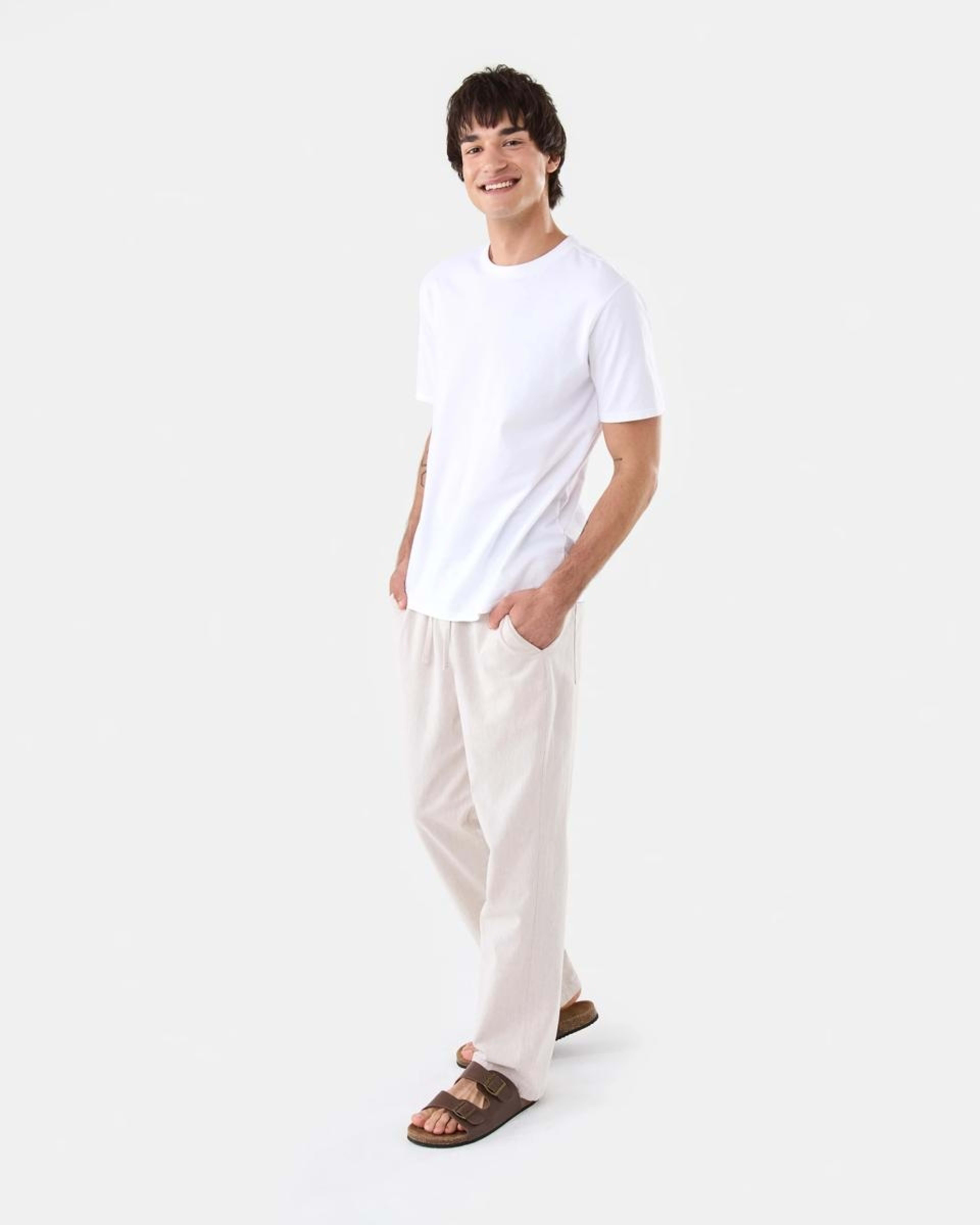 3 Australian Grown Cotton Crew Neck T-shirt WHITE, 3 of 10