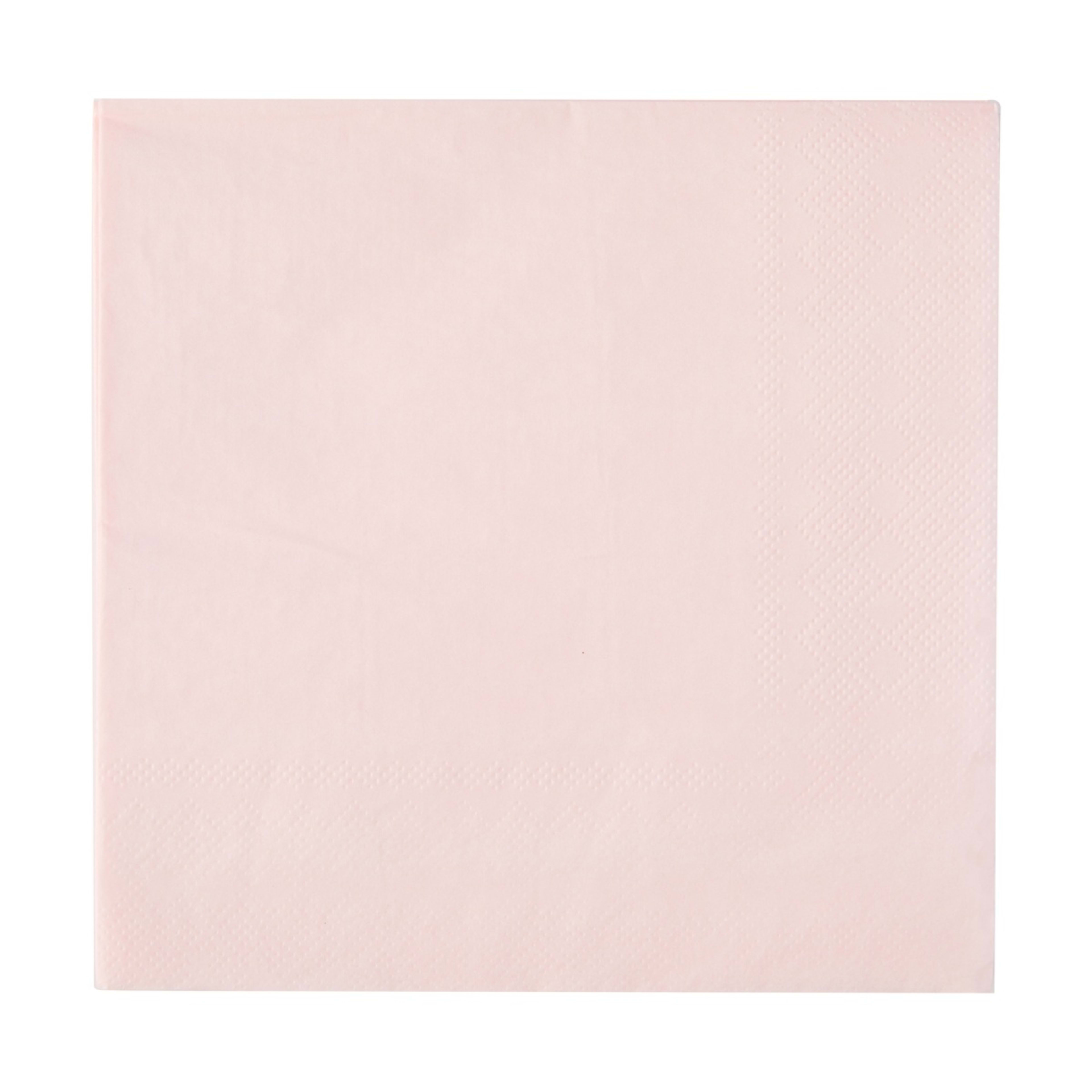 1 20 Piece Pastel Pink Paper Napkins