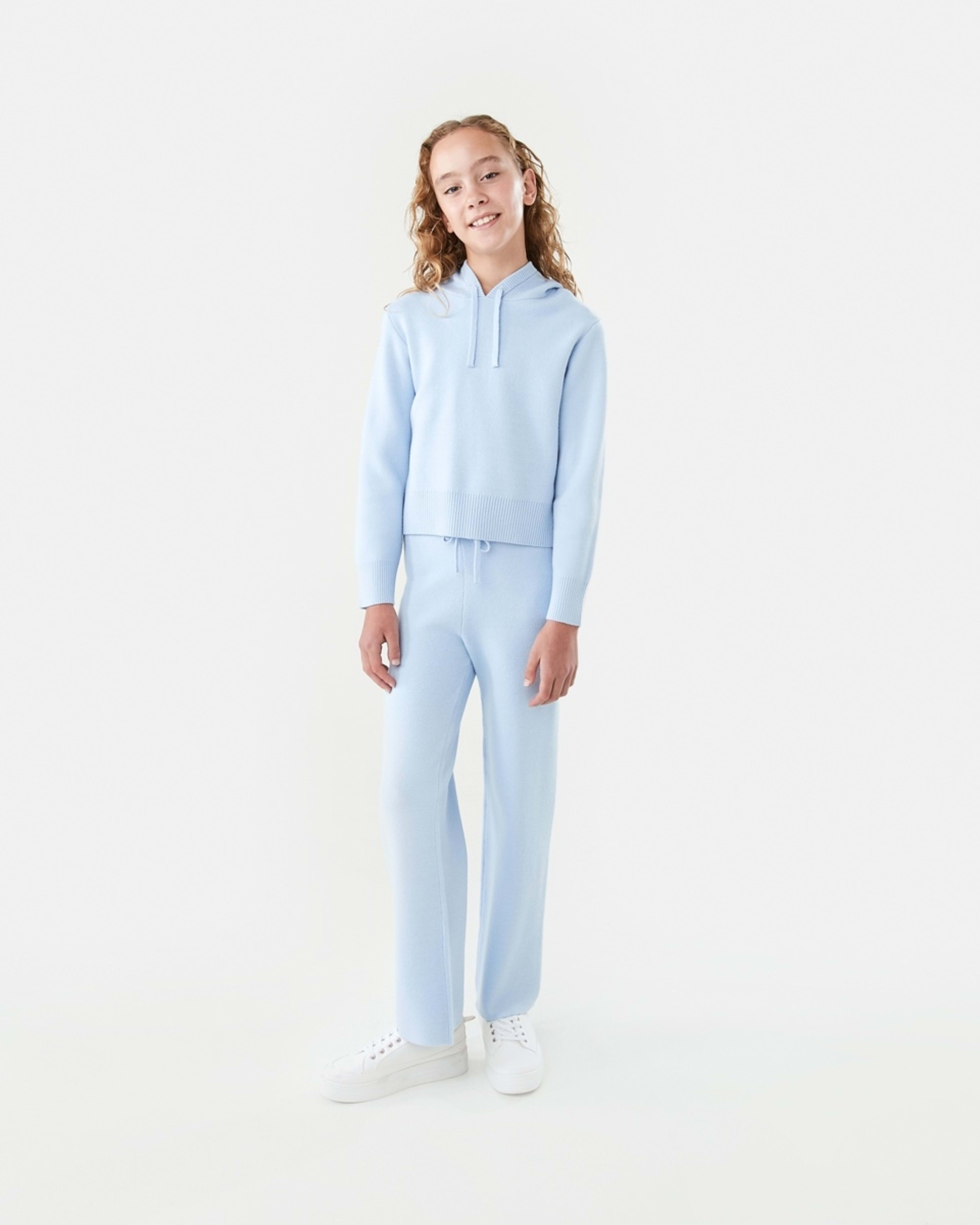 7 Bonded Knit Hoodie Doll Blue, 7 of 10