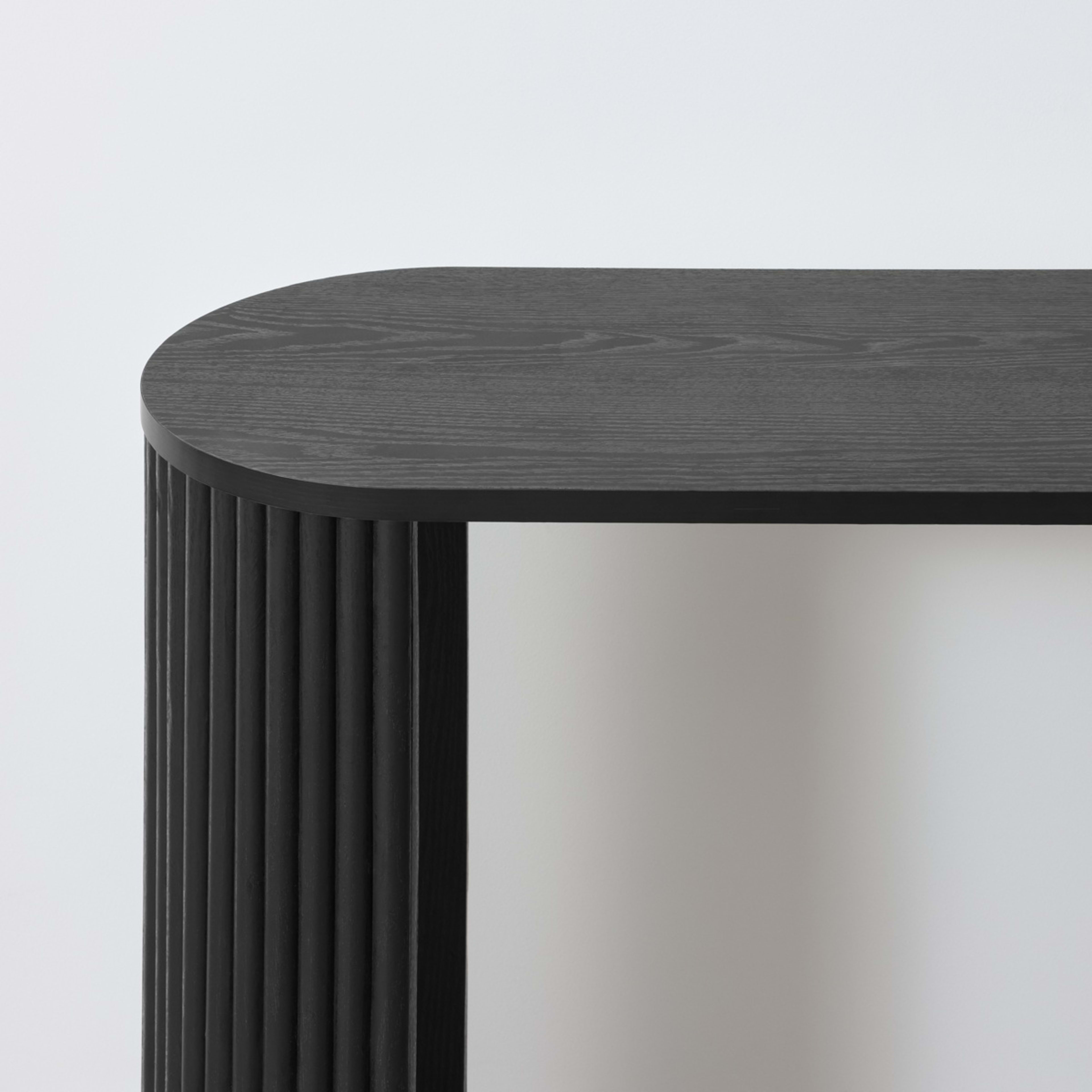 9 Ribbed Console Table - Black, 9 of 10