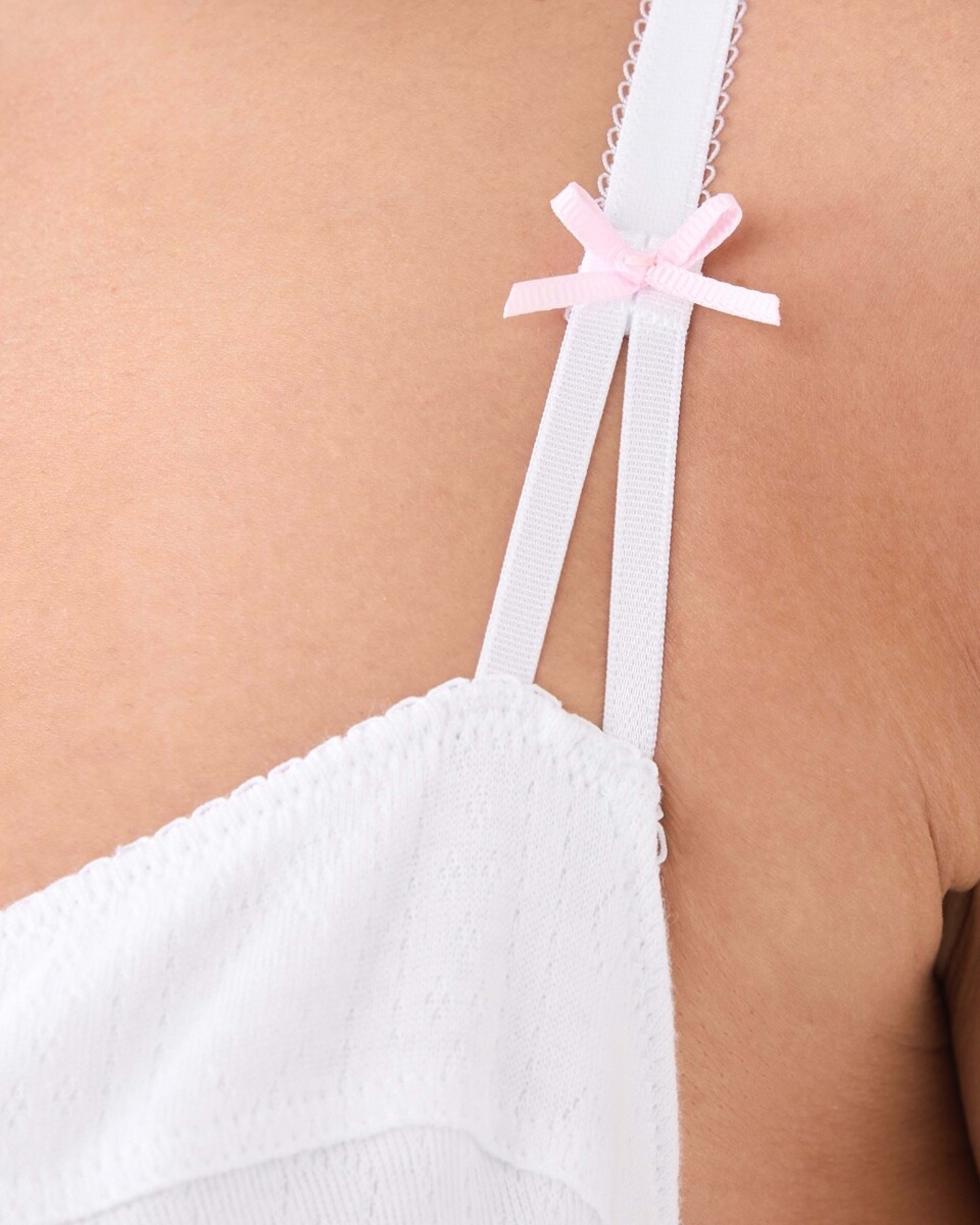 5 Pointelle Soft Cup Bra White, 5 of 6
