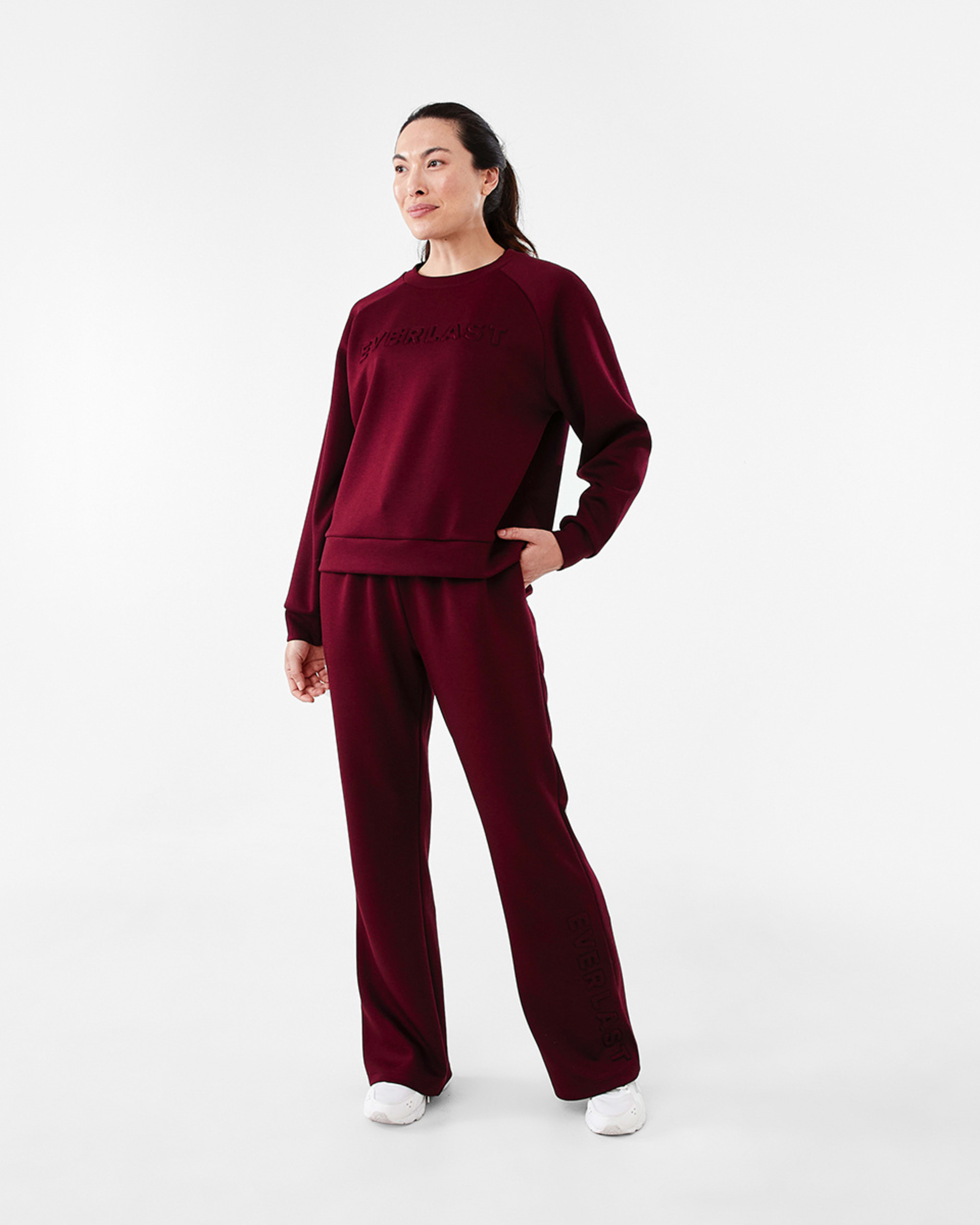 7 Everlast Womens Scuba Flare Trackpants Cherry, 7 of 7
