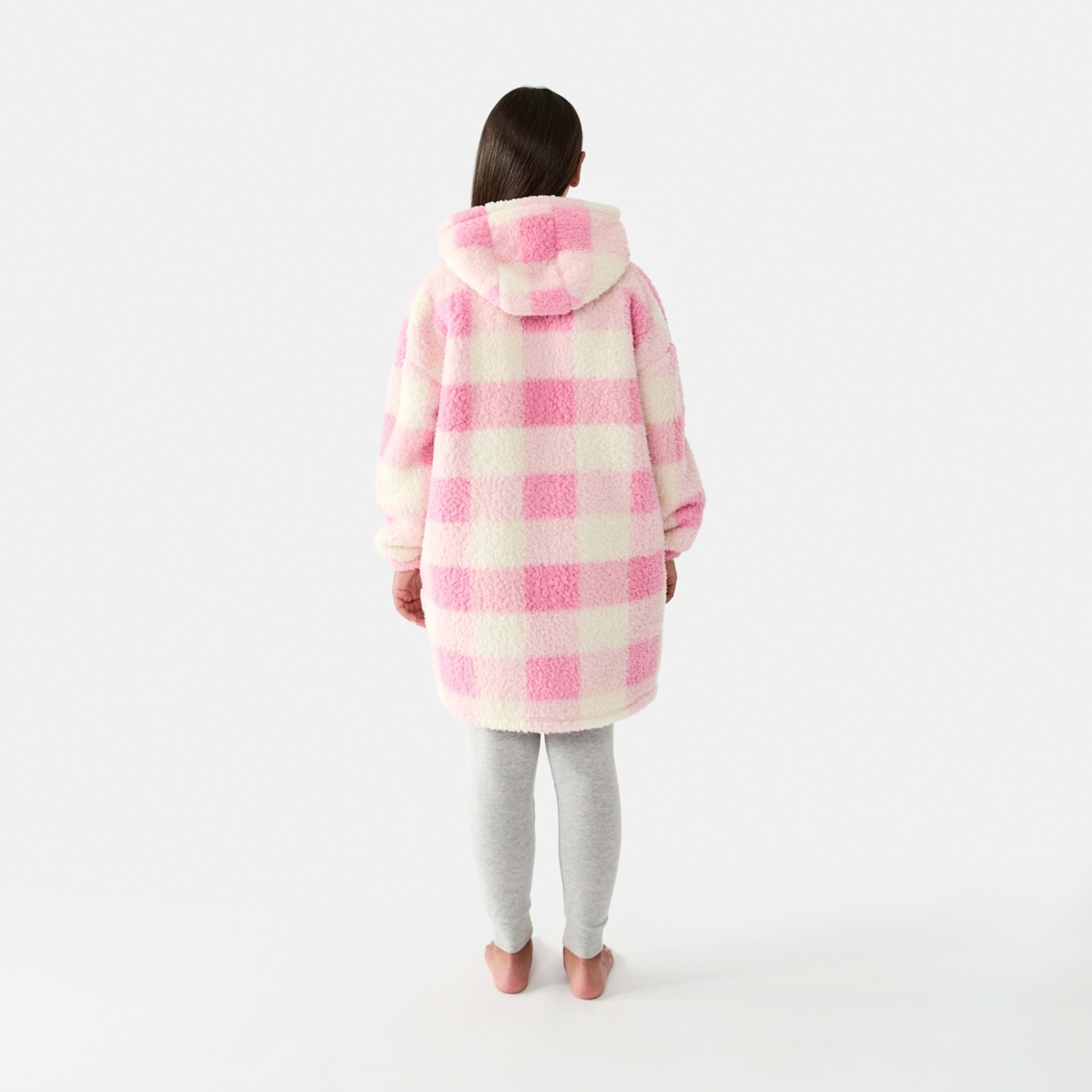 2 Pull Over Gown Pink Check, 2 of 10