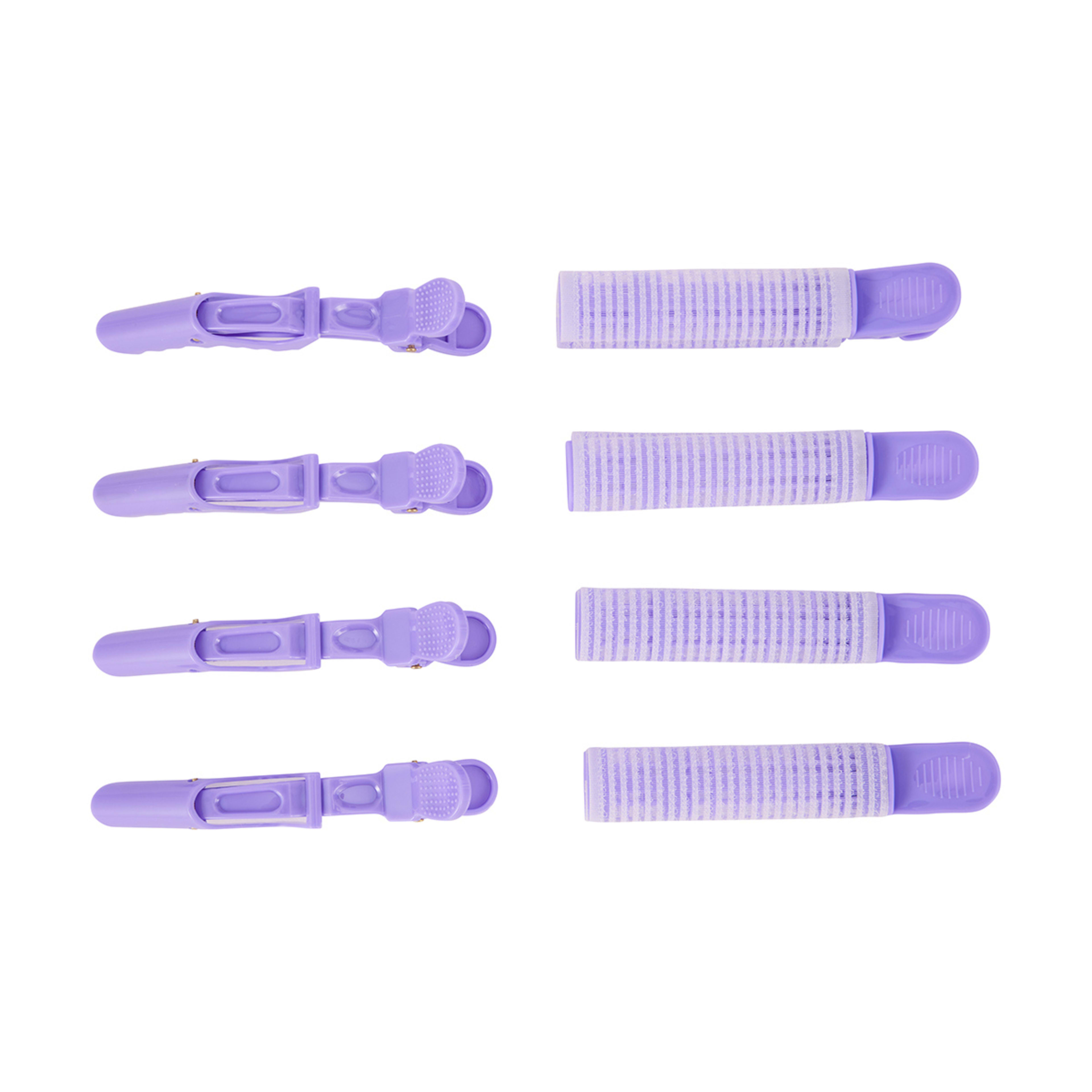 1 OXX Haircare 8 Piece Volumising Hair Clips - Purple, 1 of 4