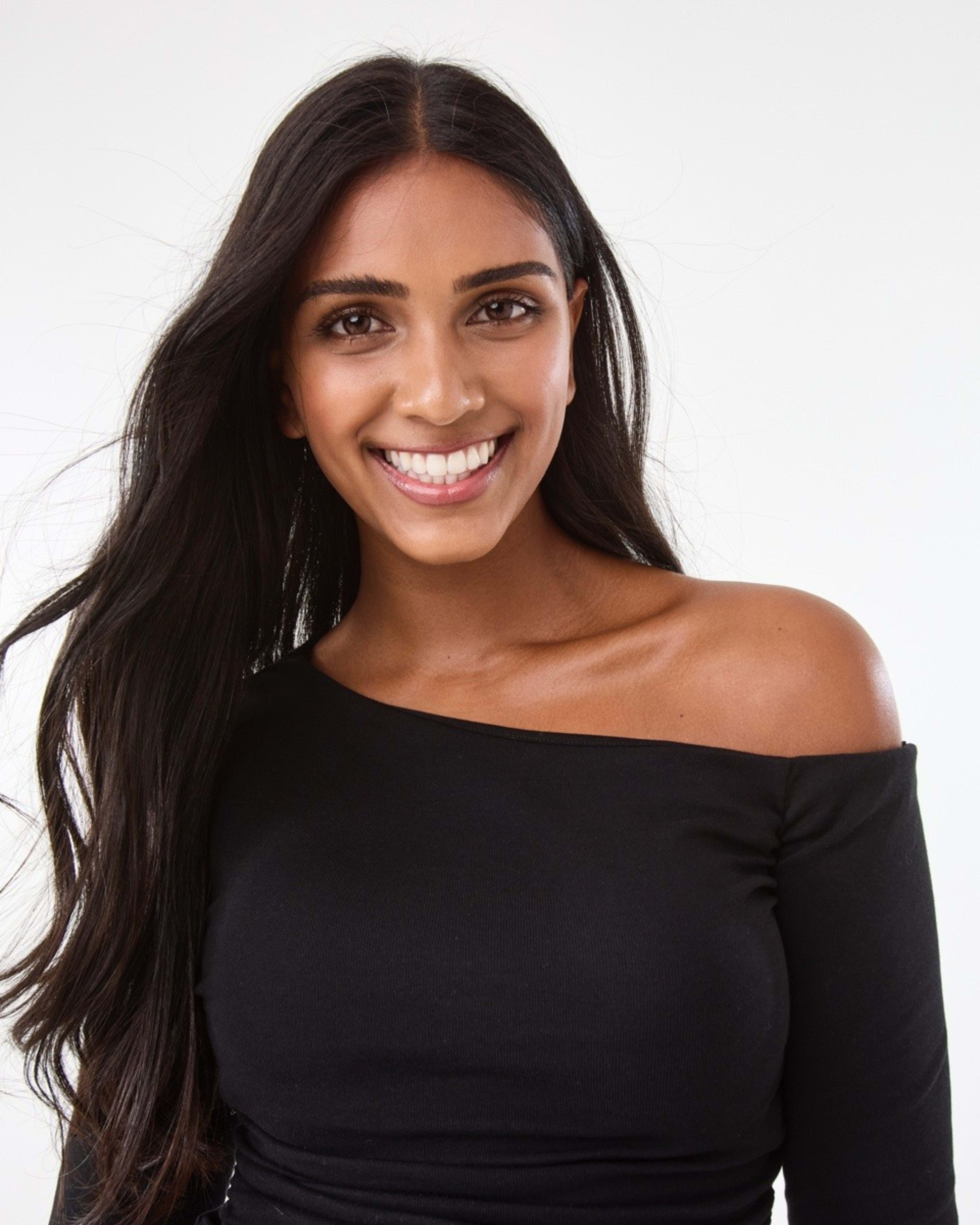 5 Long Sleeve Off Shoulder Ruched Top Black, 5 of 7