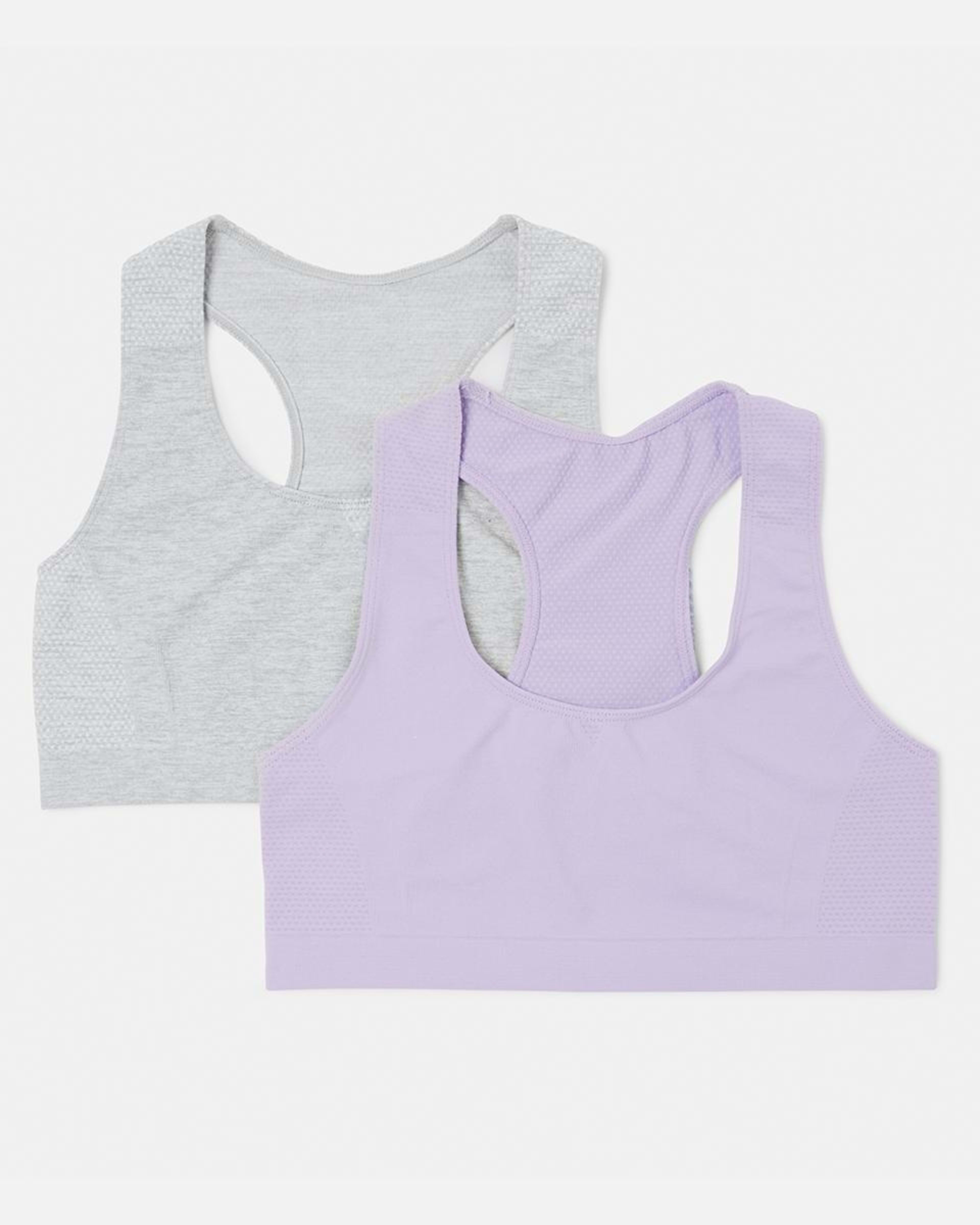 1 2 Pack Seam Free Crop Top Purple, Ice Marle, 1 of 6