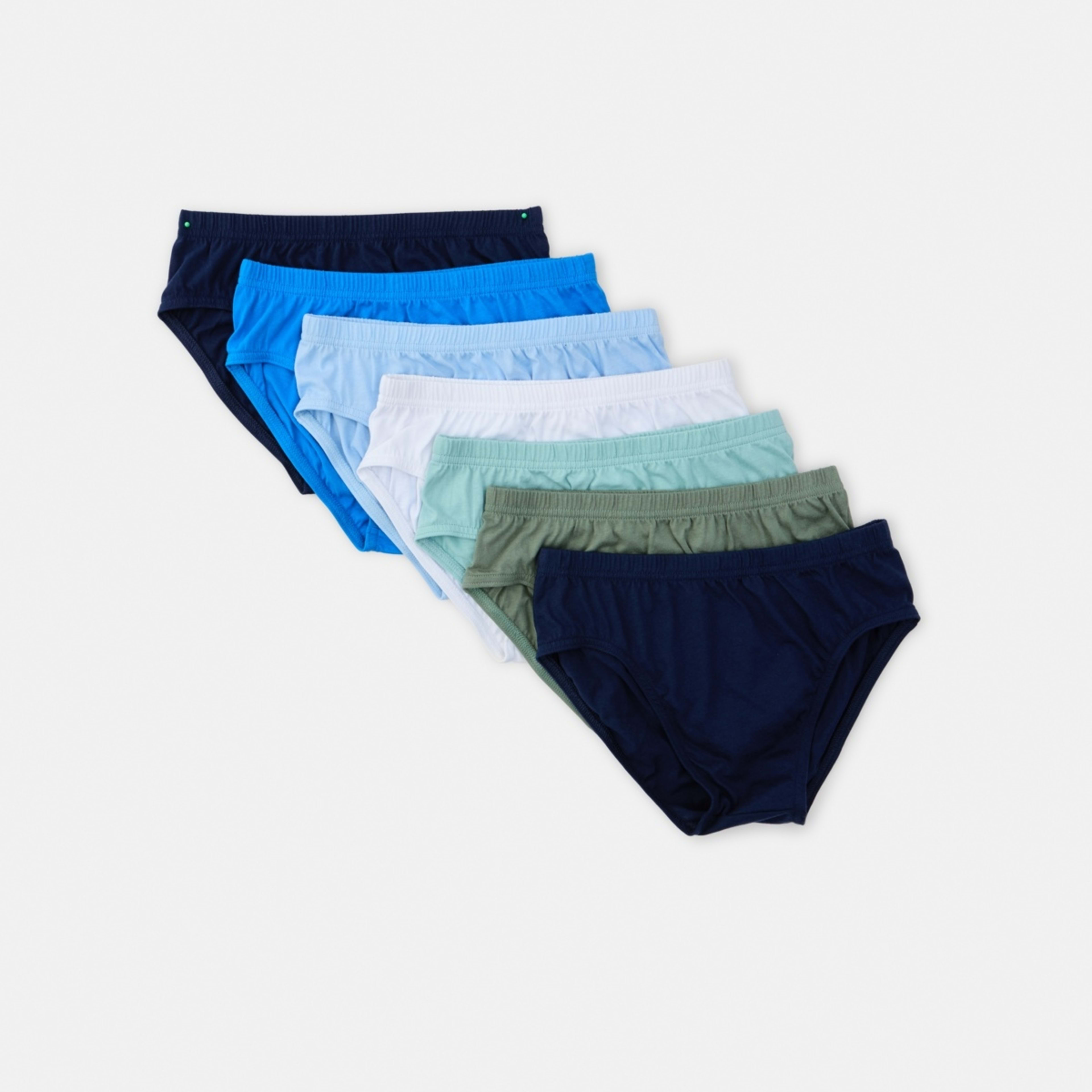 1 7 Pack Briefs Green, Blue, 1 of 10