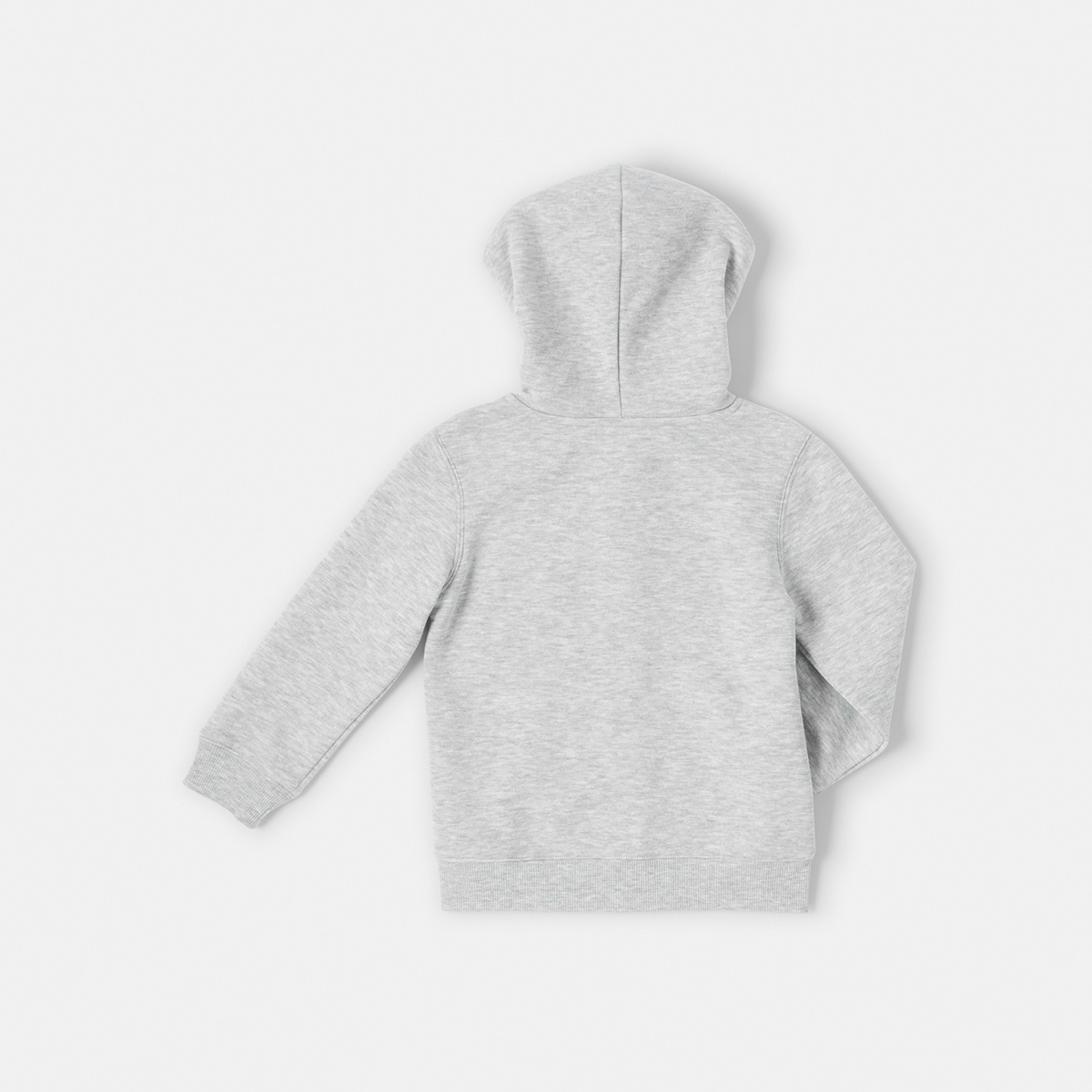 10 Plain Zip Through Hoodie Grey Marle, 10 of 10