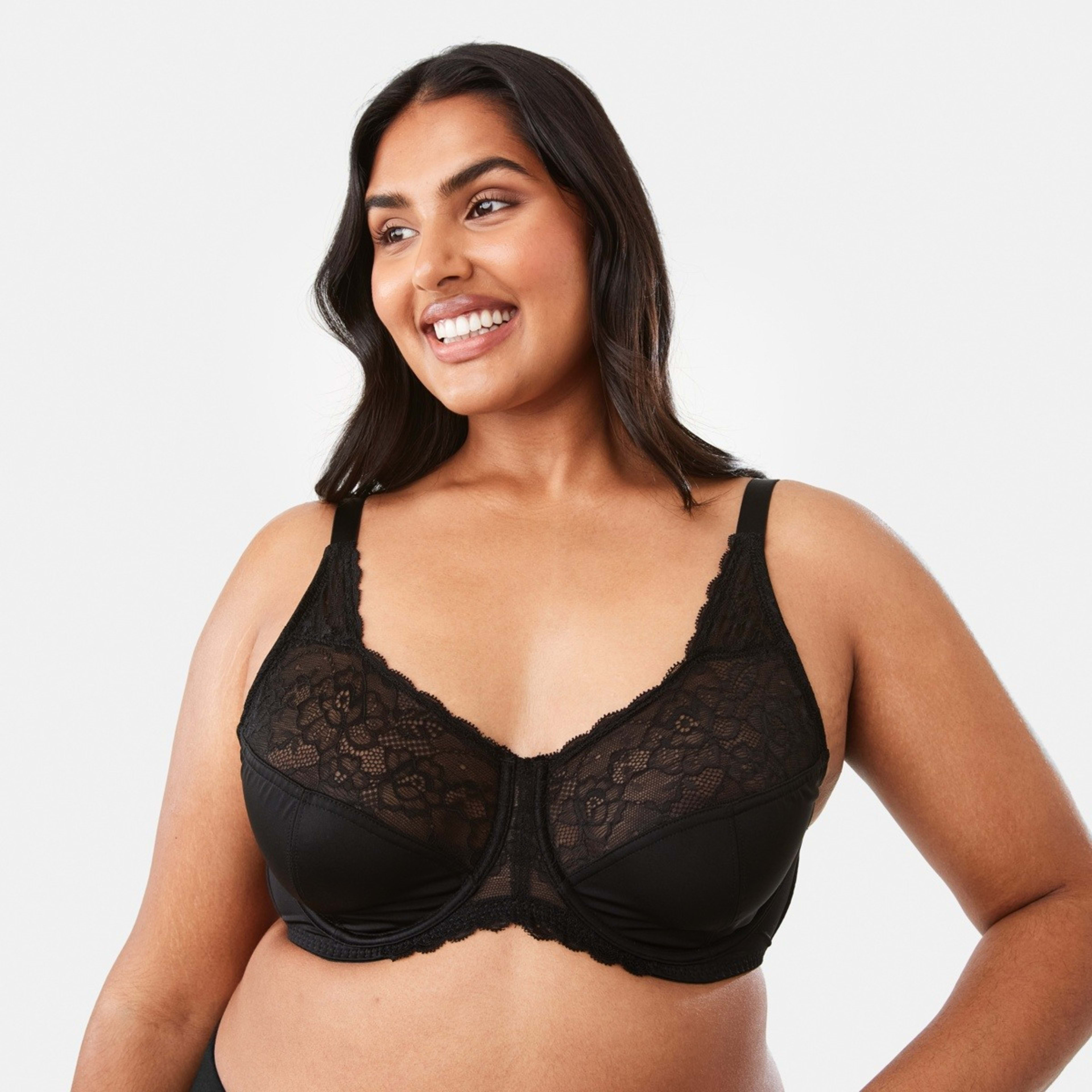 1 Full Figure Soft Cup Bra Black, 1 of 7