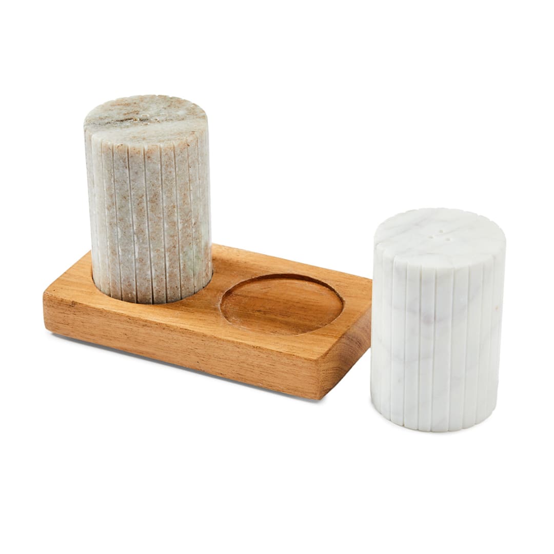Marble Salt and Pepper Shaker Set Kmart