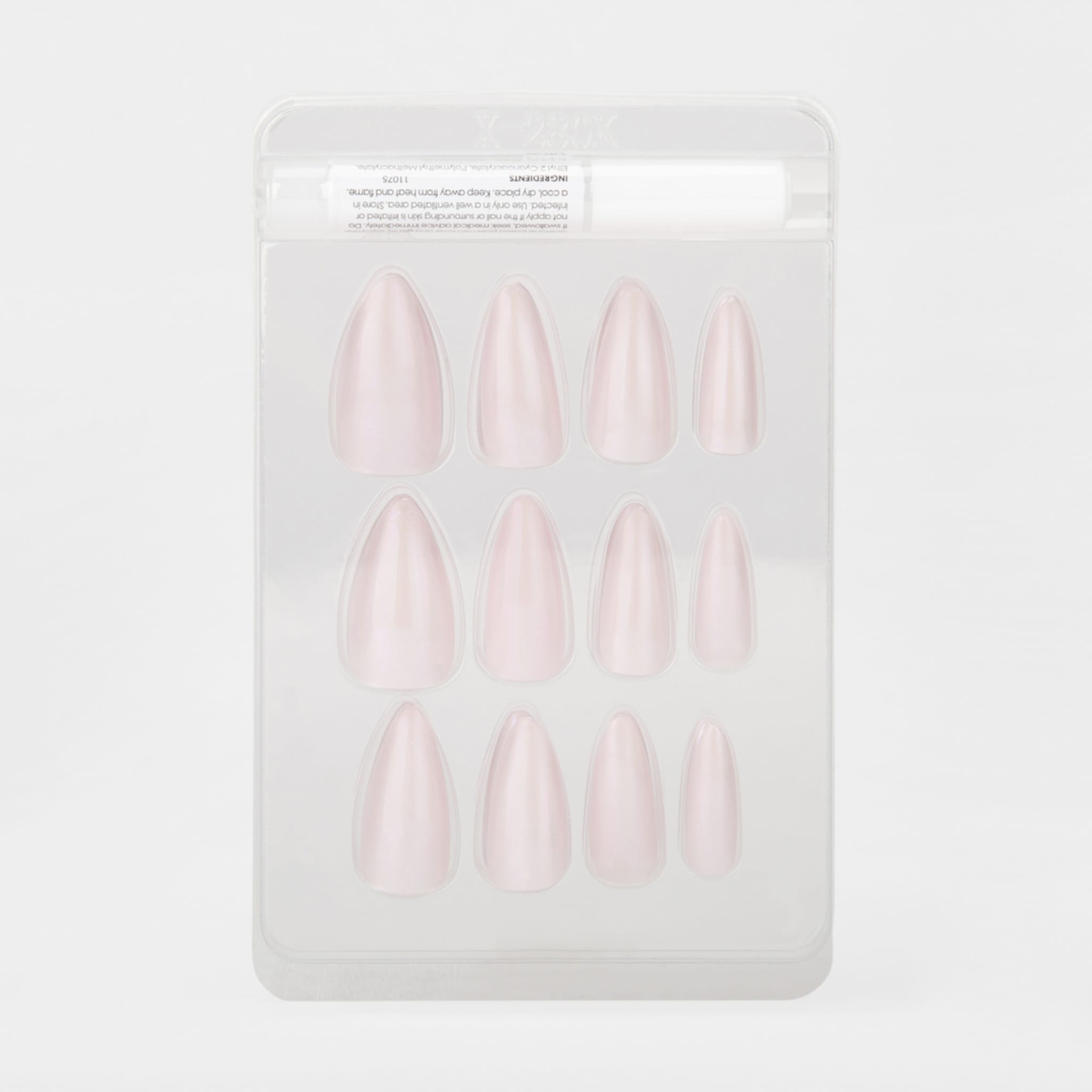 OXX Cosmetics 24 Pack False Nails with Adhesive - Stiletto Shape ...