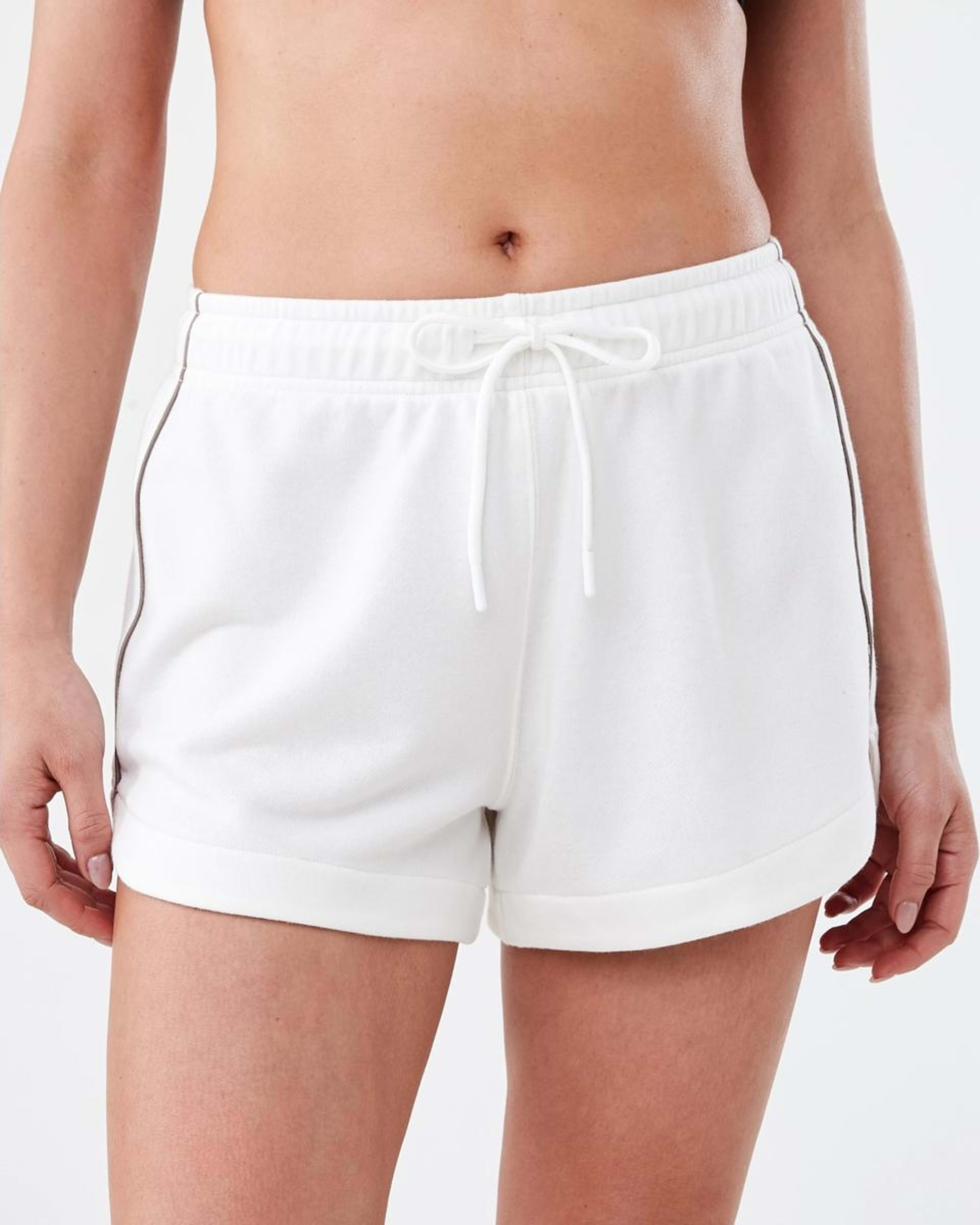 1 Active Womens Terry Sport Shorts Wht Egret, 1 of 6