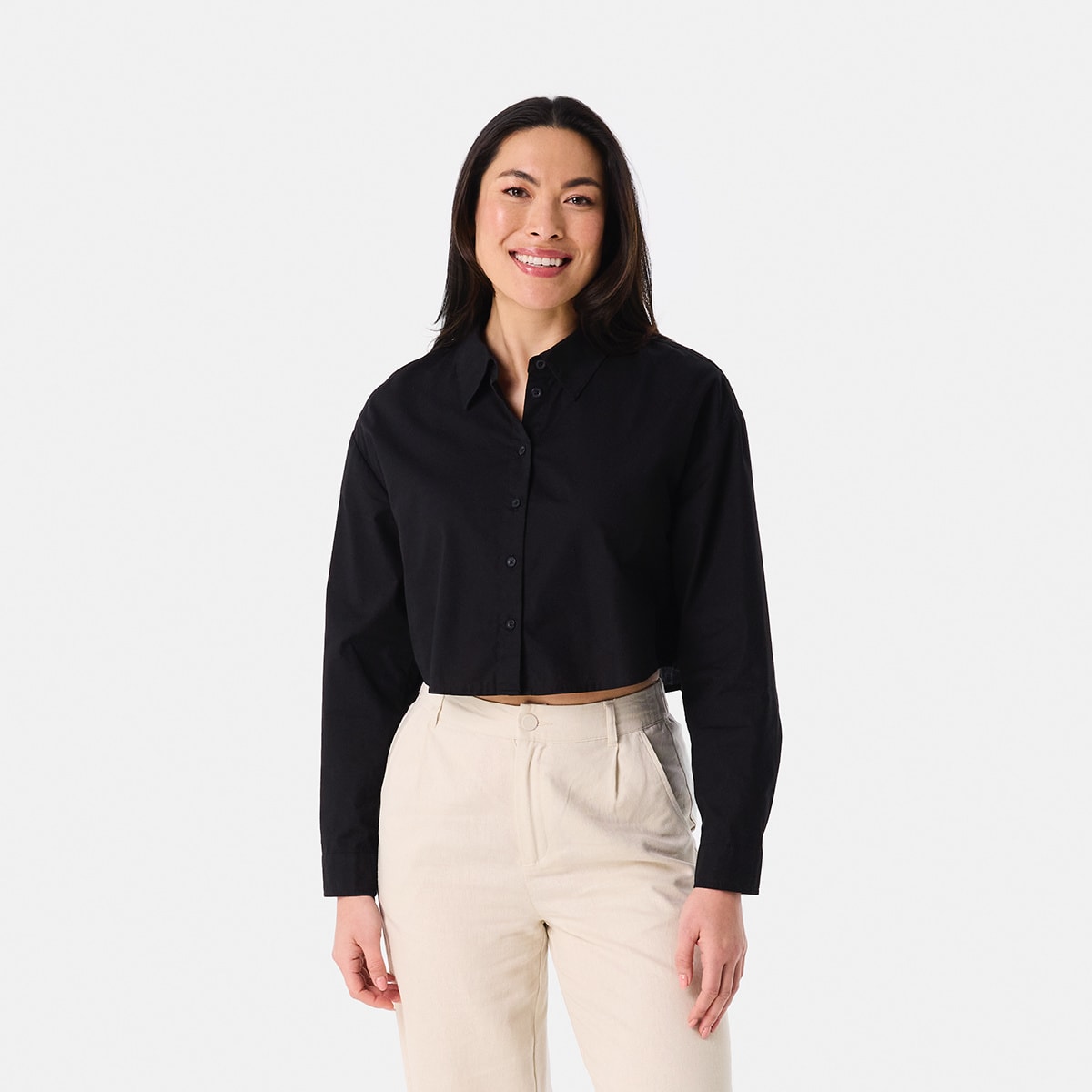 Black long hotsell sleeve shirt kmart