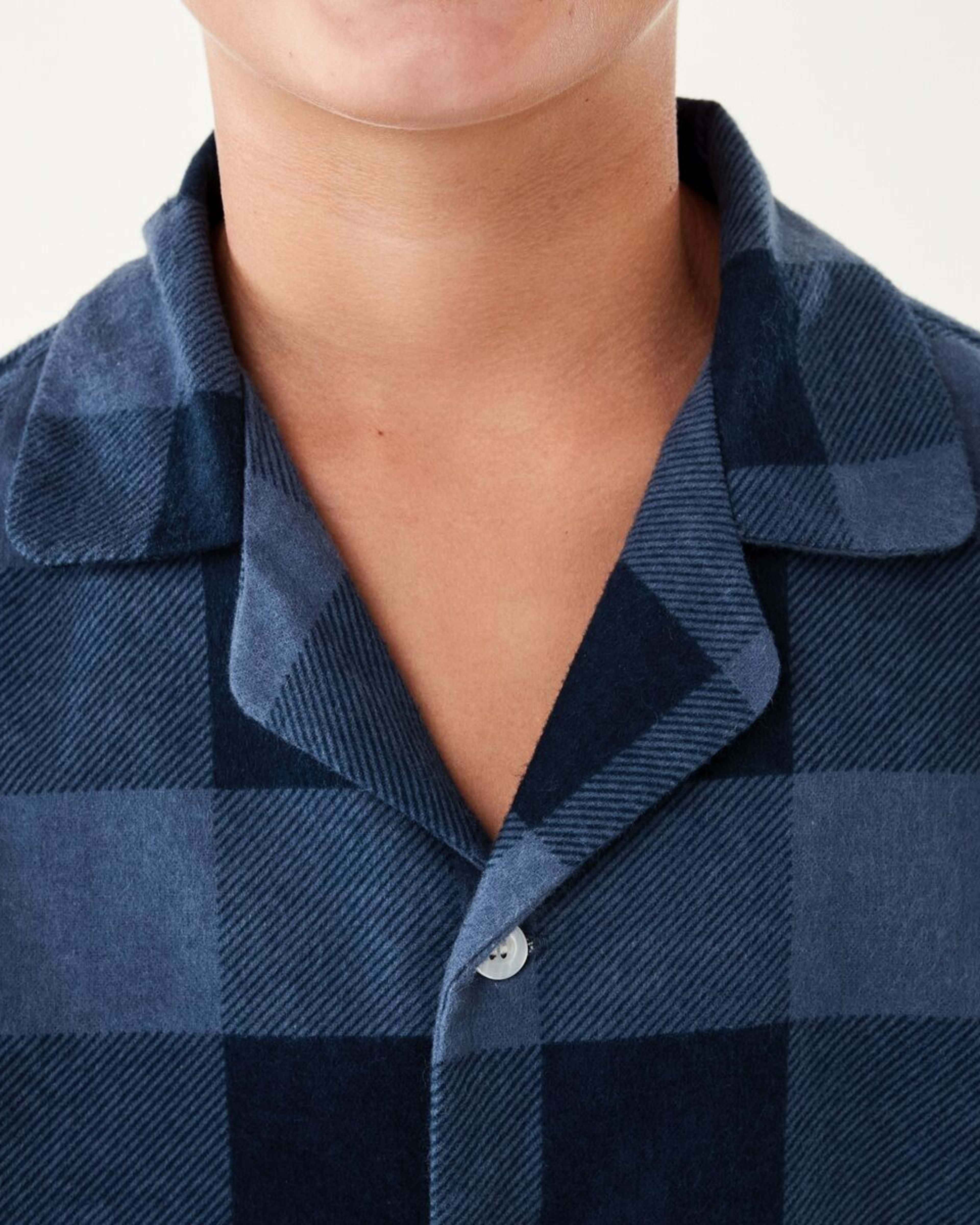 4 Flannelette Pyjama Set Navy Check, 4 of 9