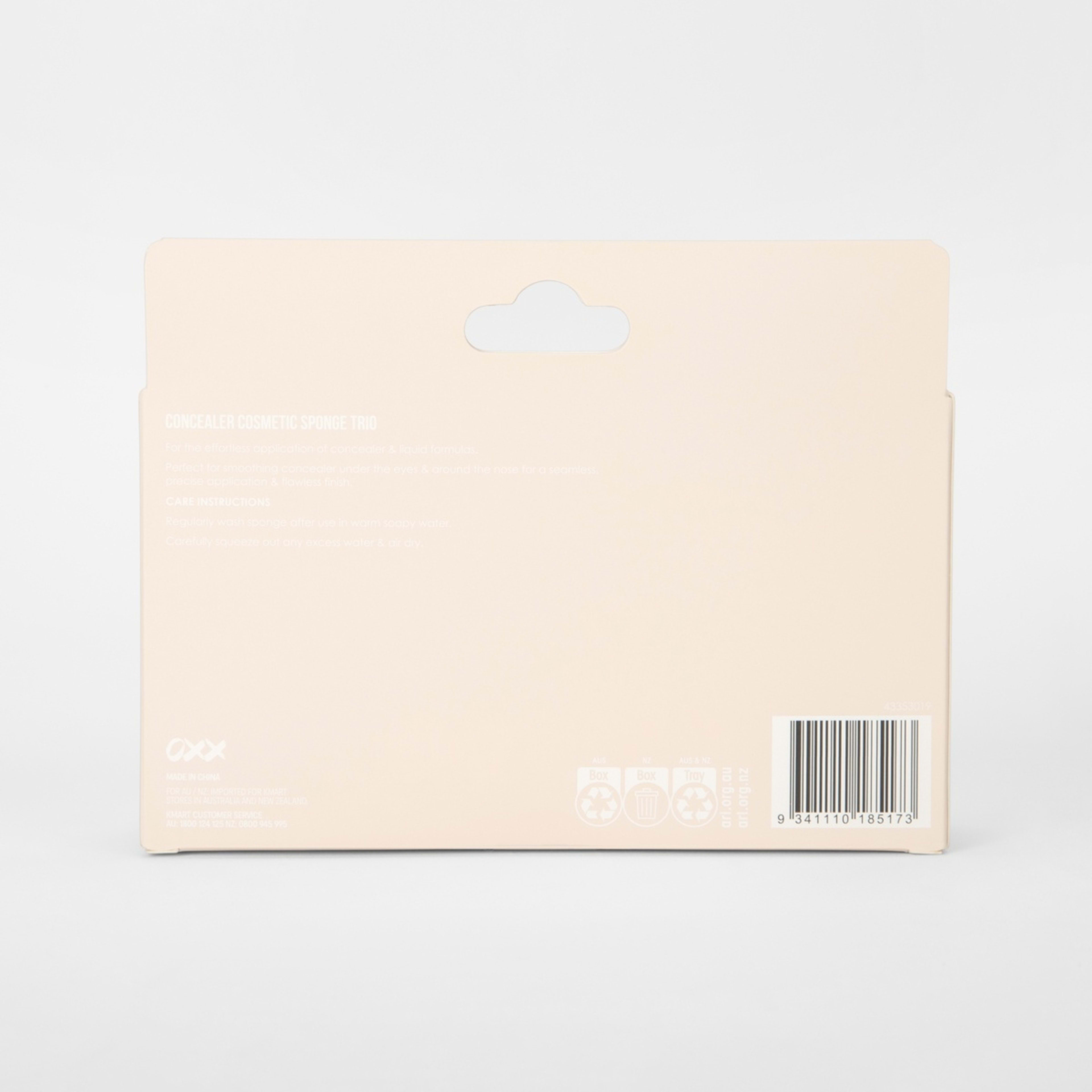 OXX Cosmetics Concealer Cosmetic Sponge Trio Kmart