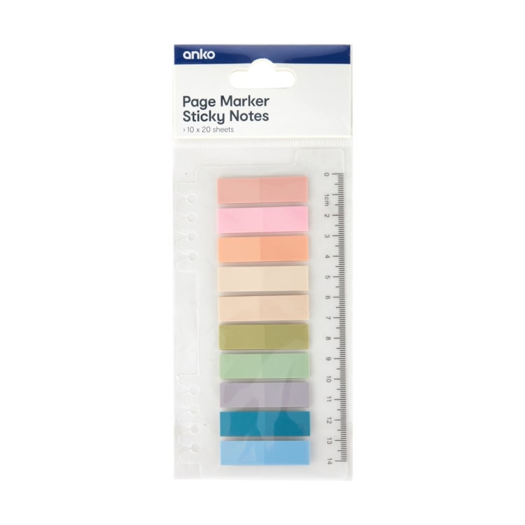 10 Pack Page Marker Sticky Notes Kmart NZ