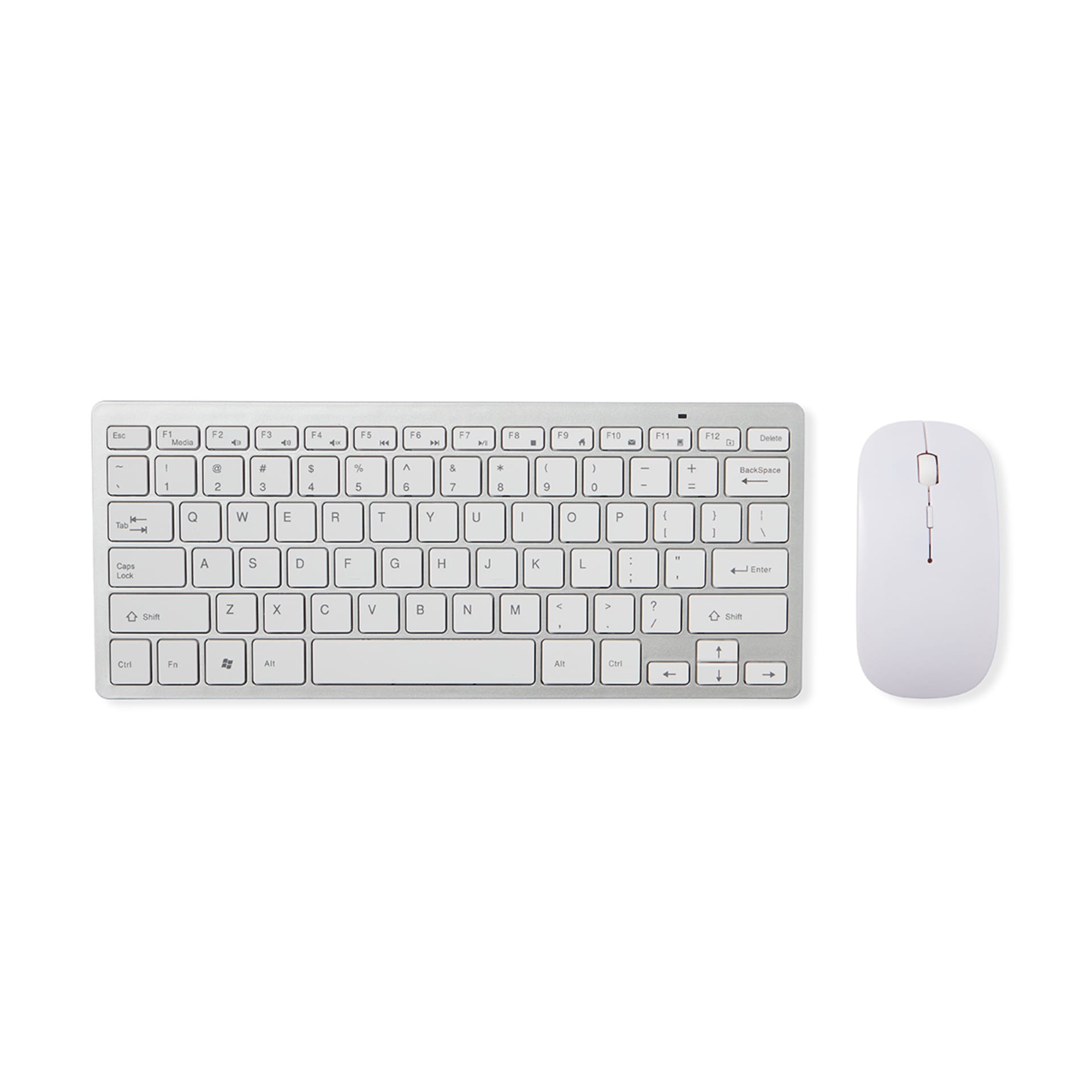 Wireless Keyboard and Mouse Combo - White and Silver - Kmart