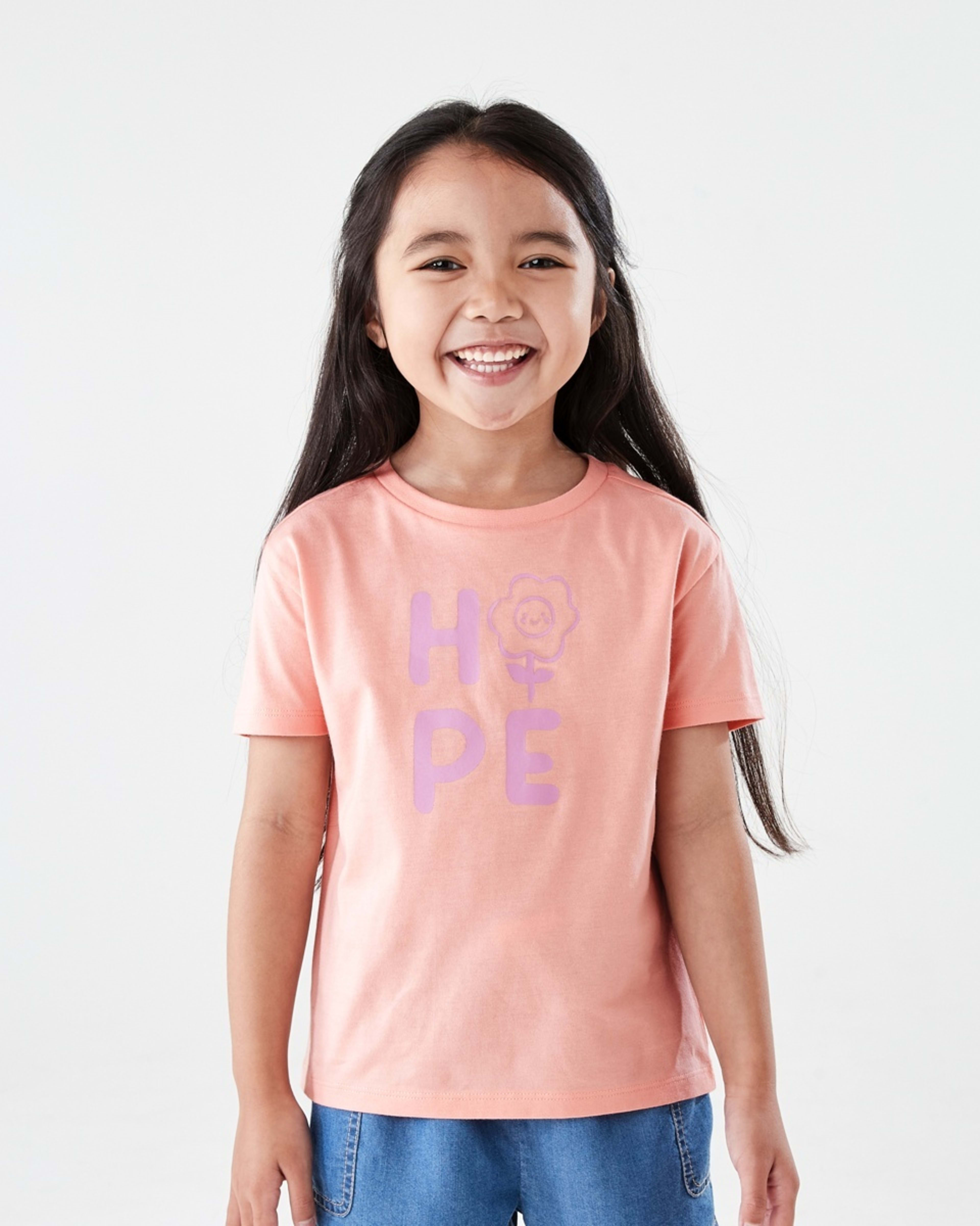 1 Printed T-shirt BLOOMING HOPE APRICOT BLUSH, 1 of 6