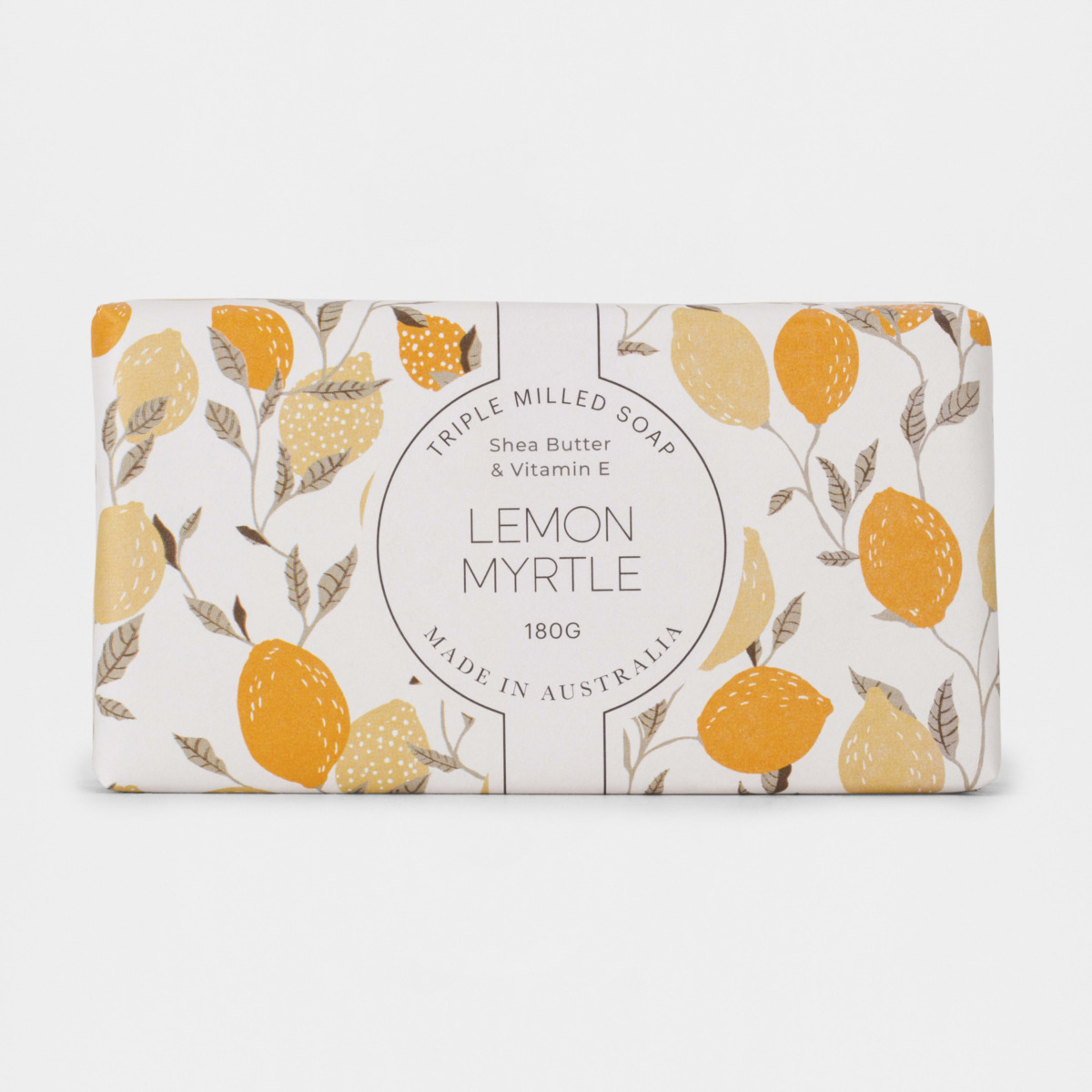 1 Lemon Myrtle Triple Milled Bar Soap 180g - Shea Butter & Vitamin E