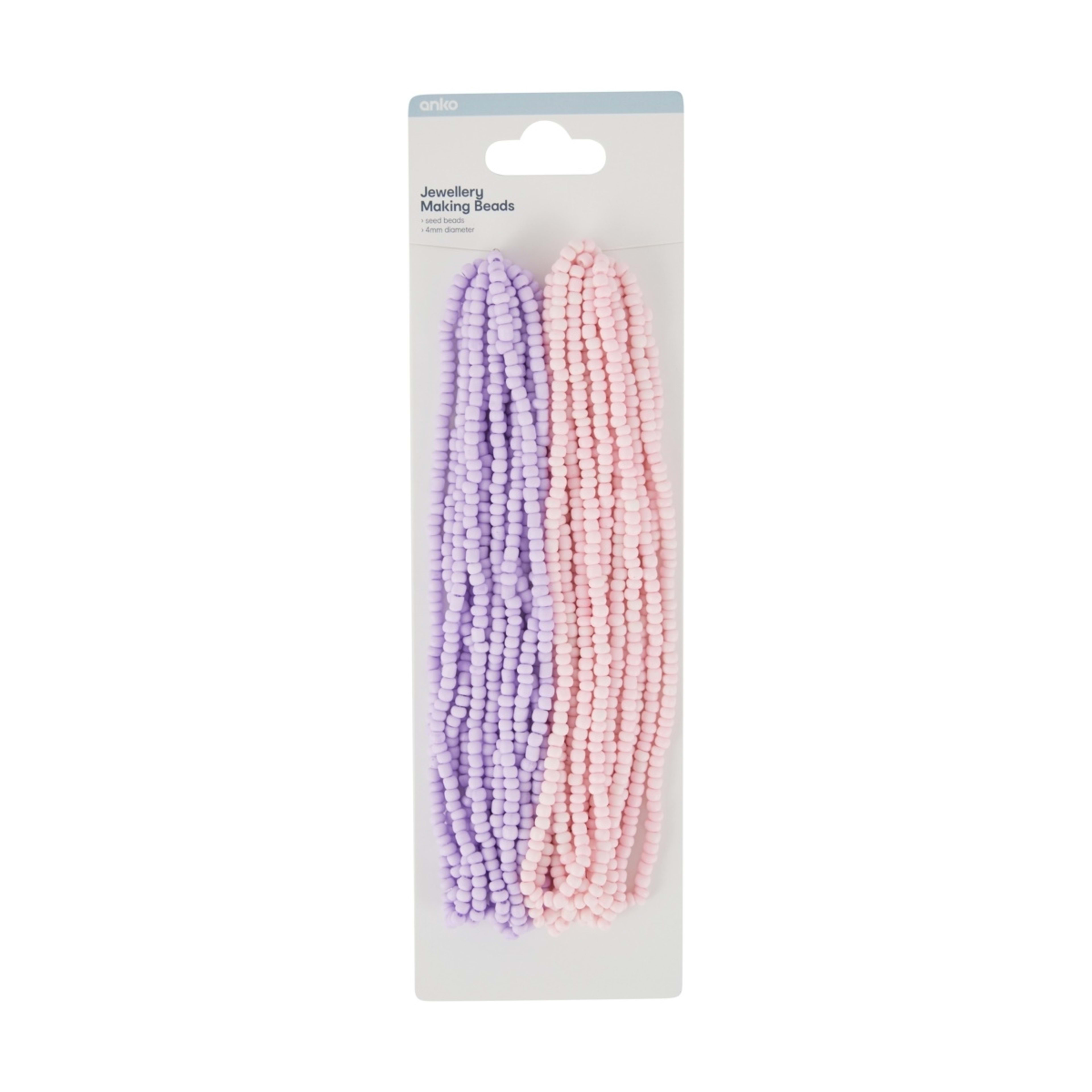 1 2 Pack Jewellery Making Beads - Lilac and Pink, 1 of 2