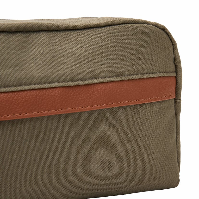 Canvas Washbag - Khaki - Kmart