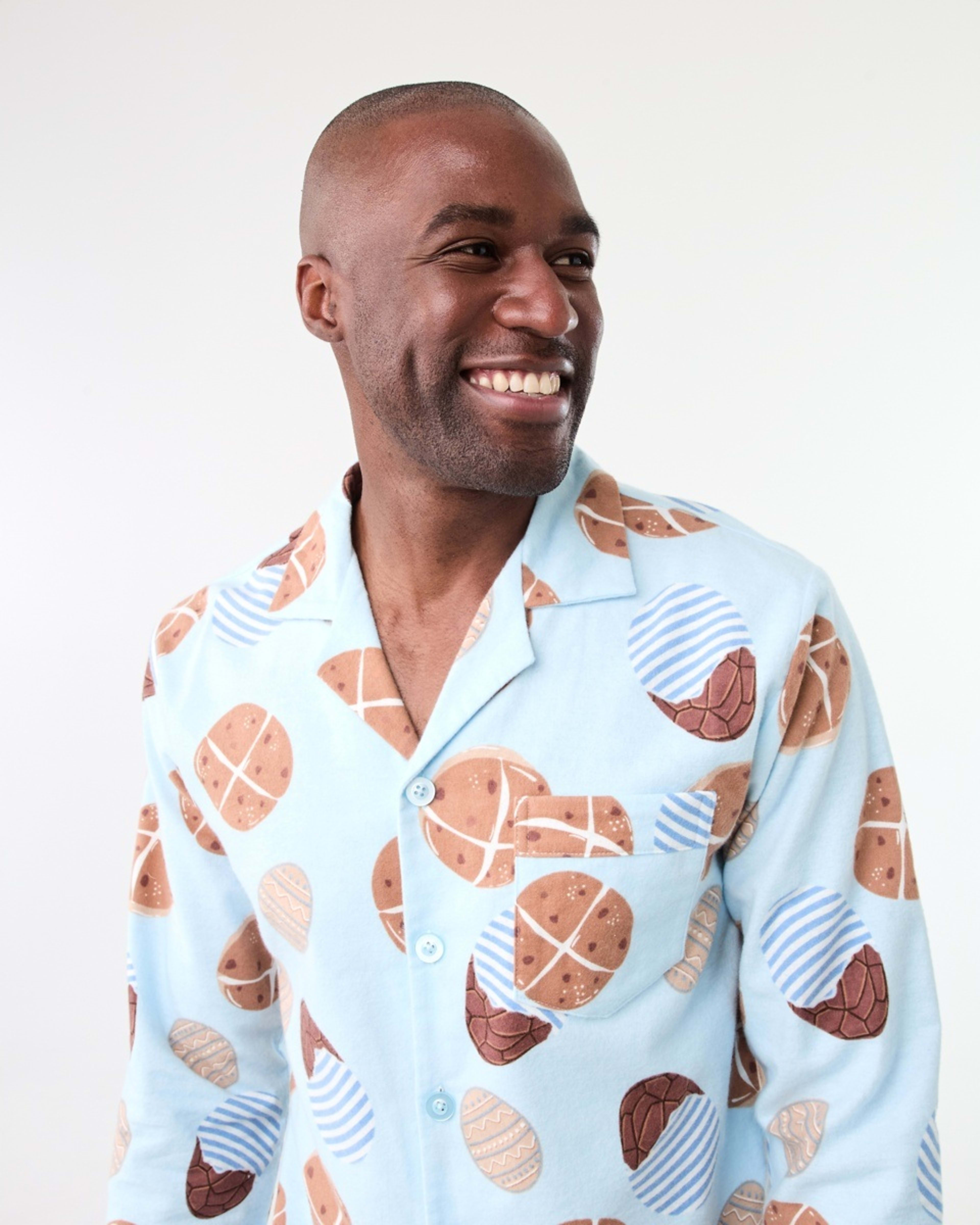 4 Print Flannel Family Matching Pyjama Set Blu Sweets, 4 of 10