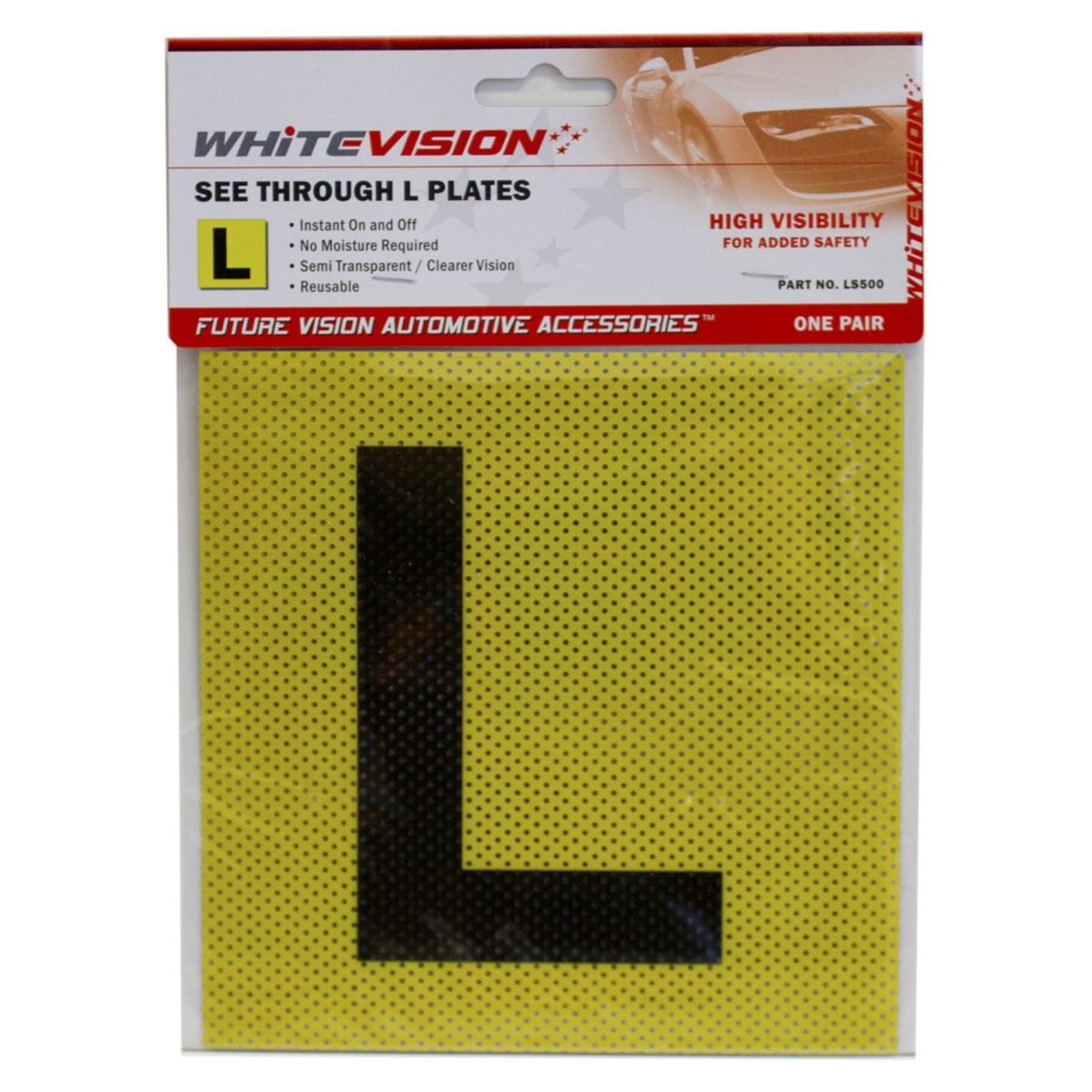 1 Whitevision See Through L Plates - NSW/ACT