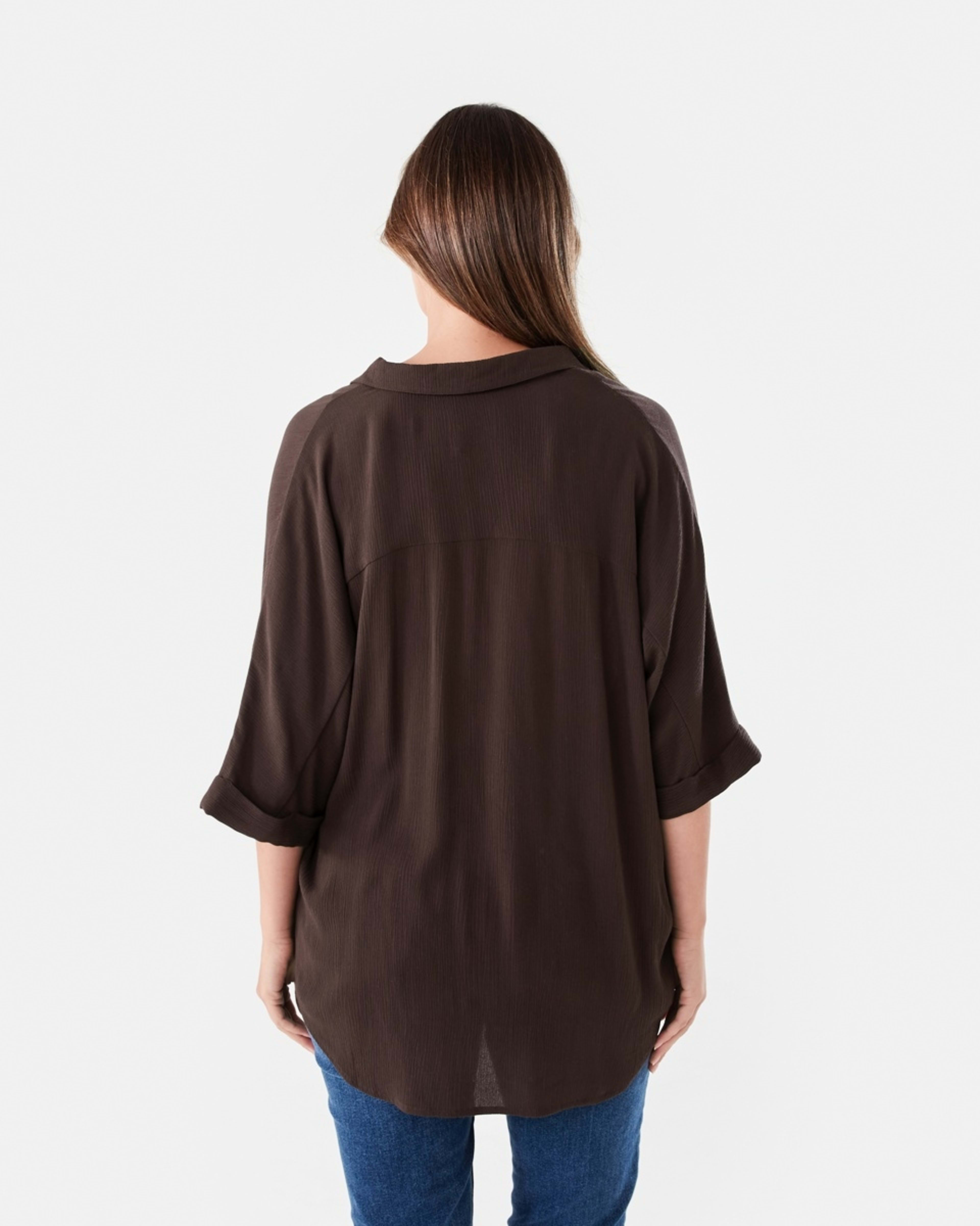 3 Short Dolman Sleeve Shirt MELTED CHOCOLATE, 3 of 5