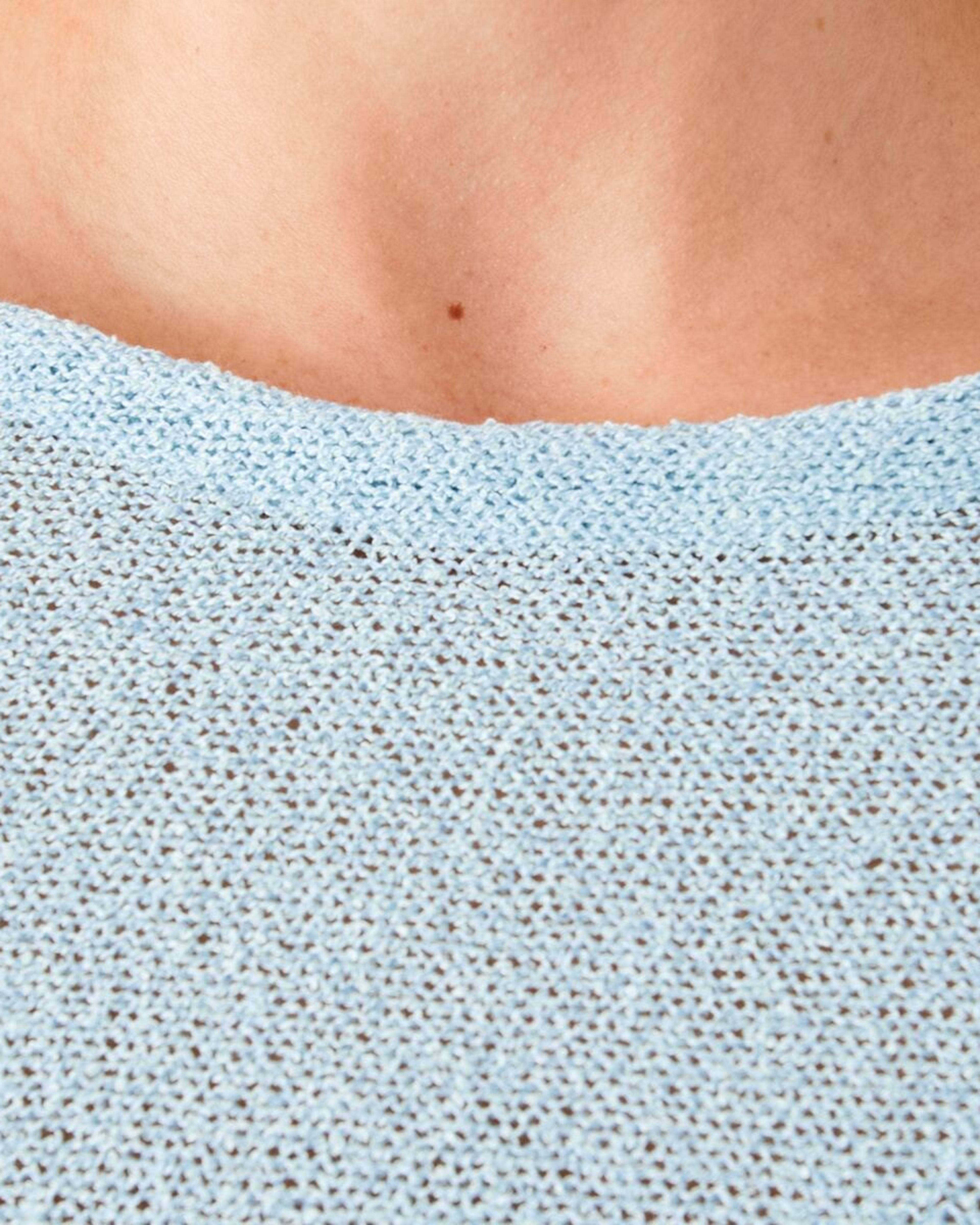 5 Open Knit Batwing Sleeve Jumper Dream Blue, 5 of 6