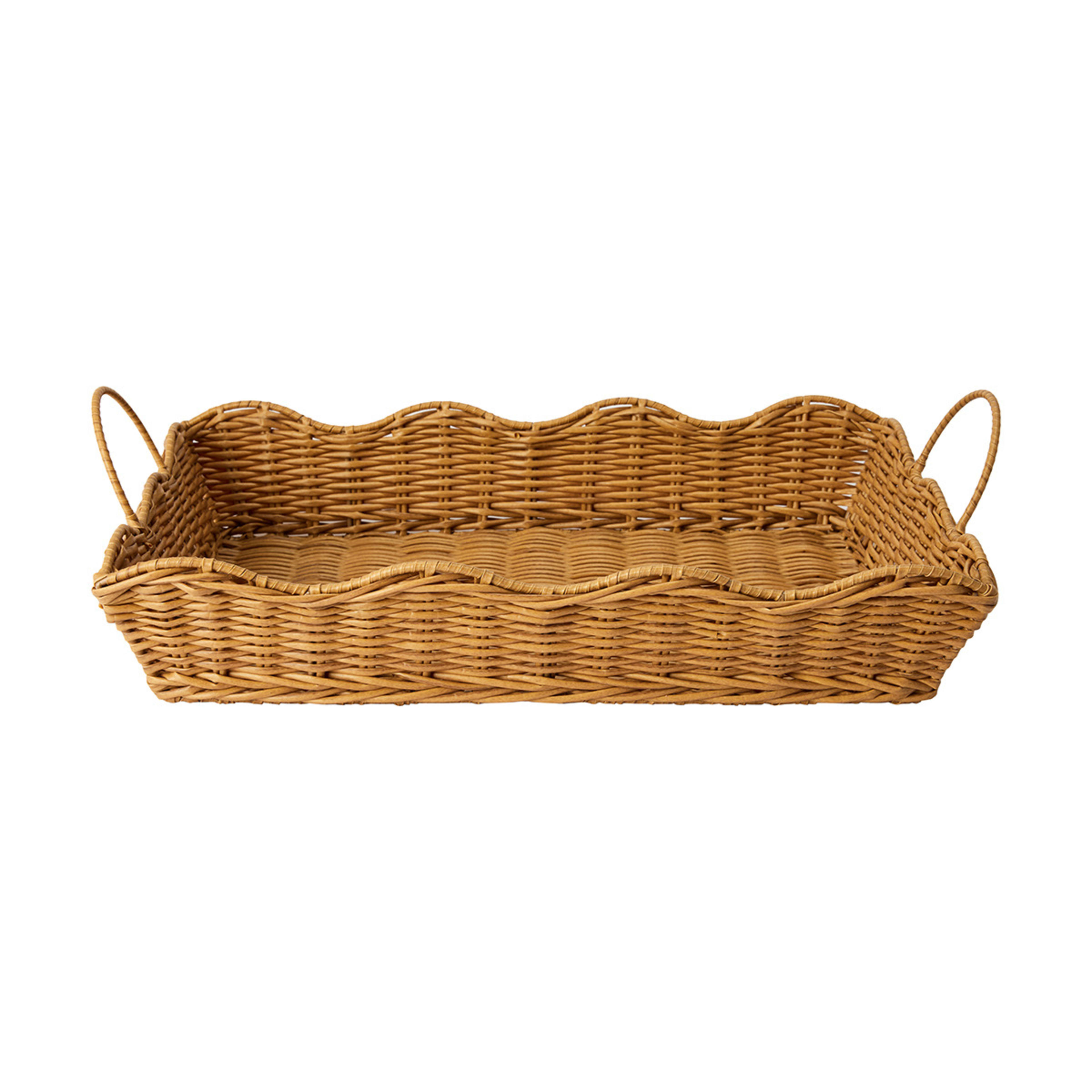Wavy Edge Rattan Look Tray Kmart NZ