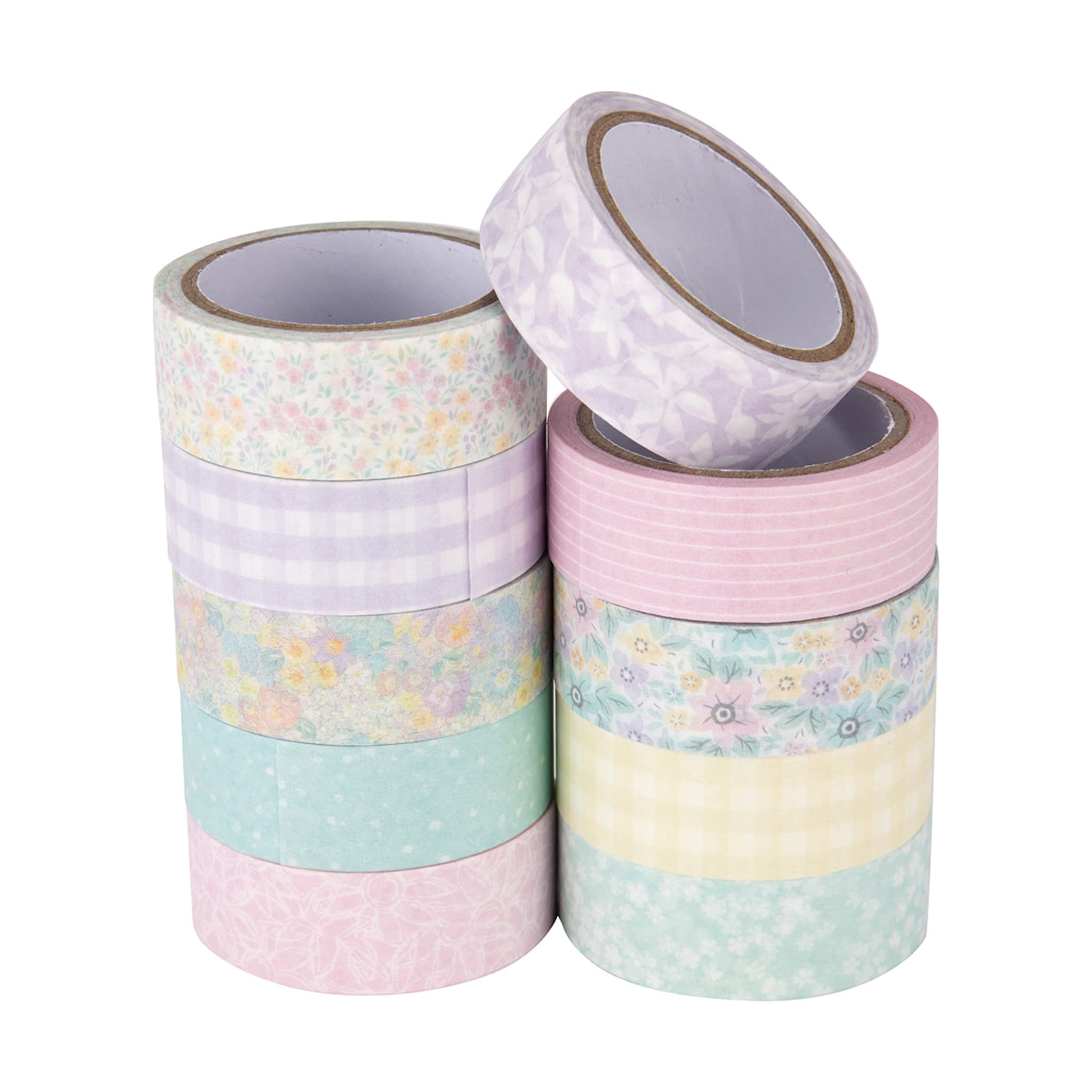 10 Pack Washi Tape Pastel Floral Kmart