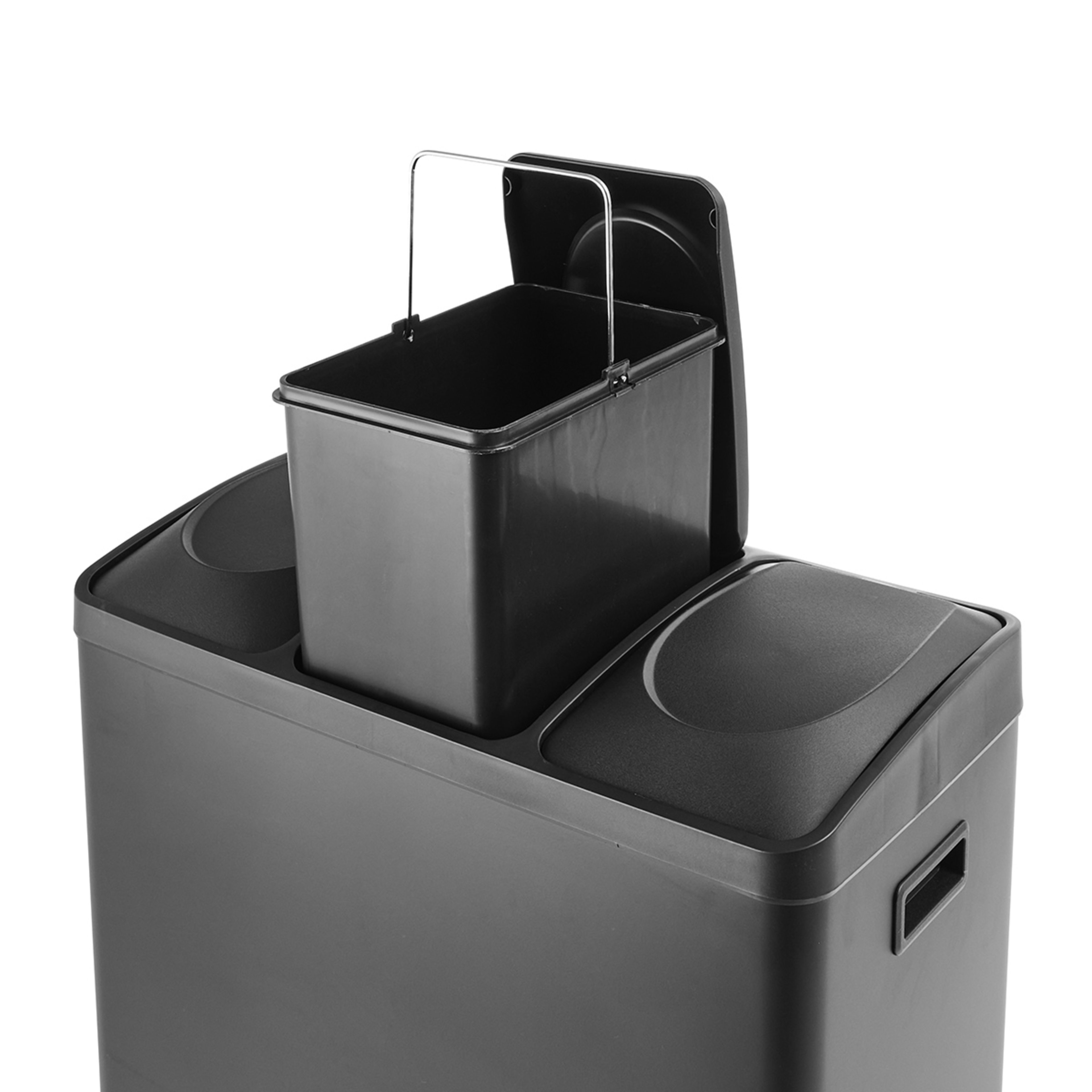 7 60L Black Recycle Bin, 7 of 8