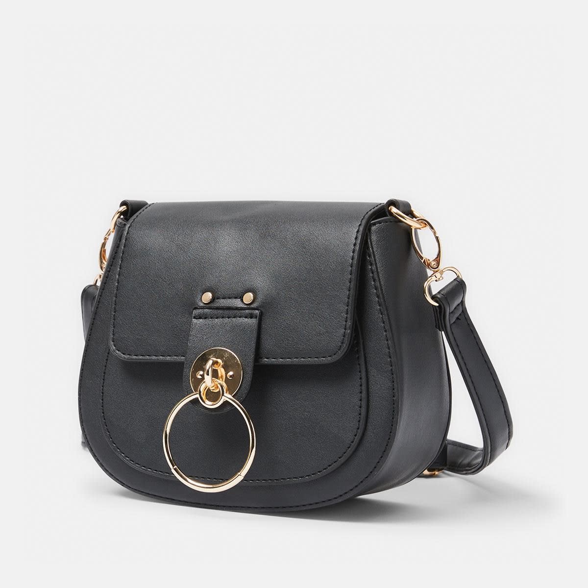 Structured Saddle Style Crossbody Bag Kmart
