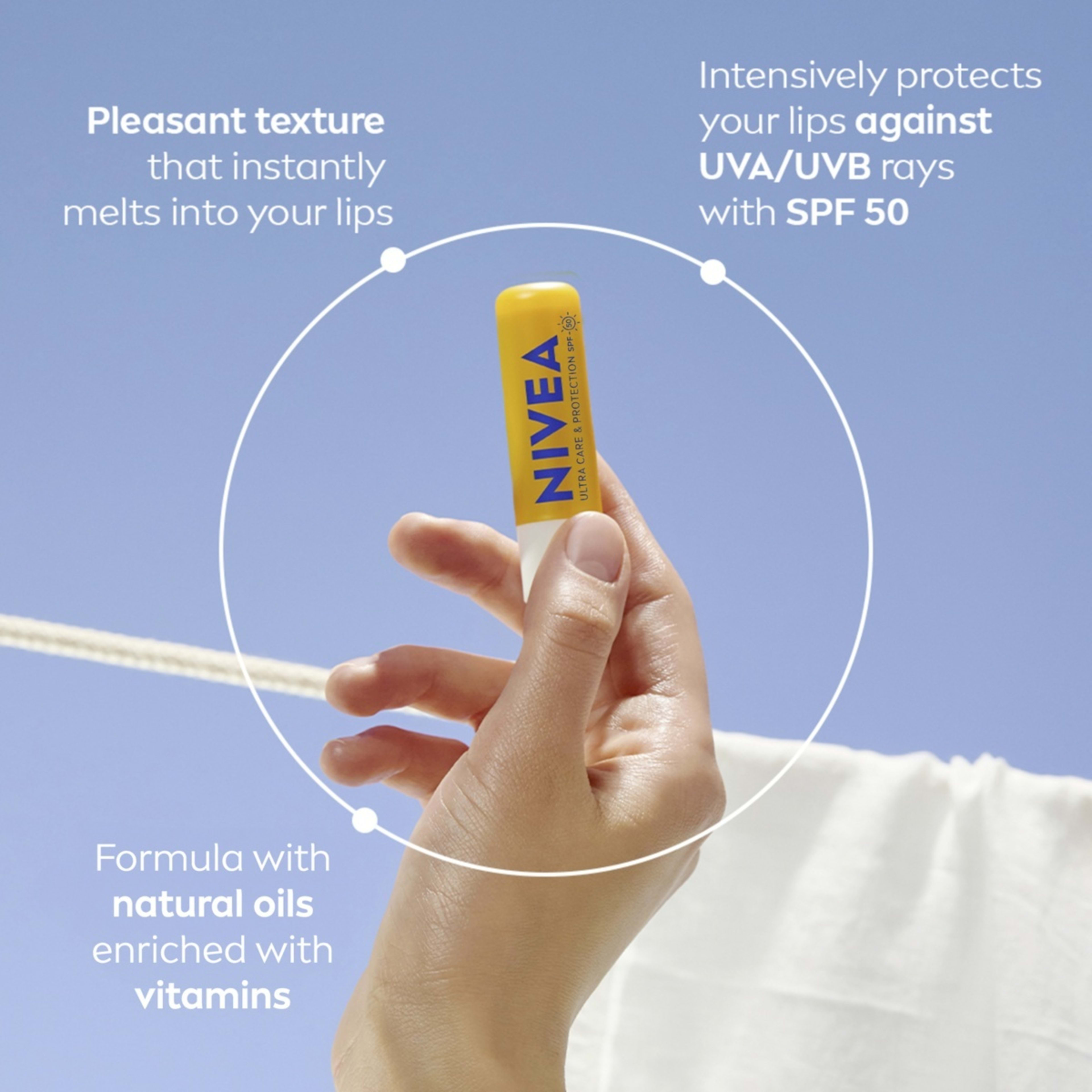 4 Nivea Ultra Care and Protection SPF 50 Lip Balm 4.8g, 4 of 9