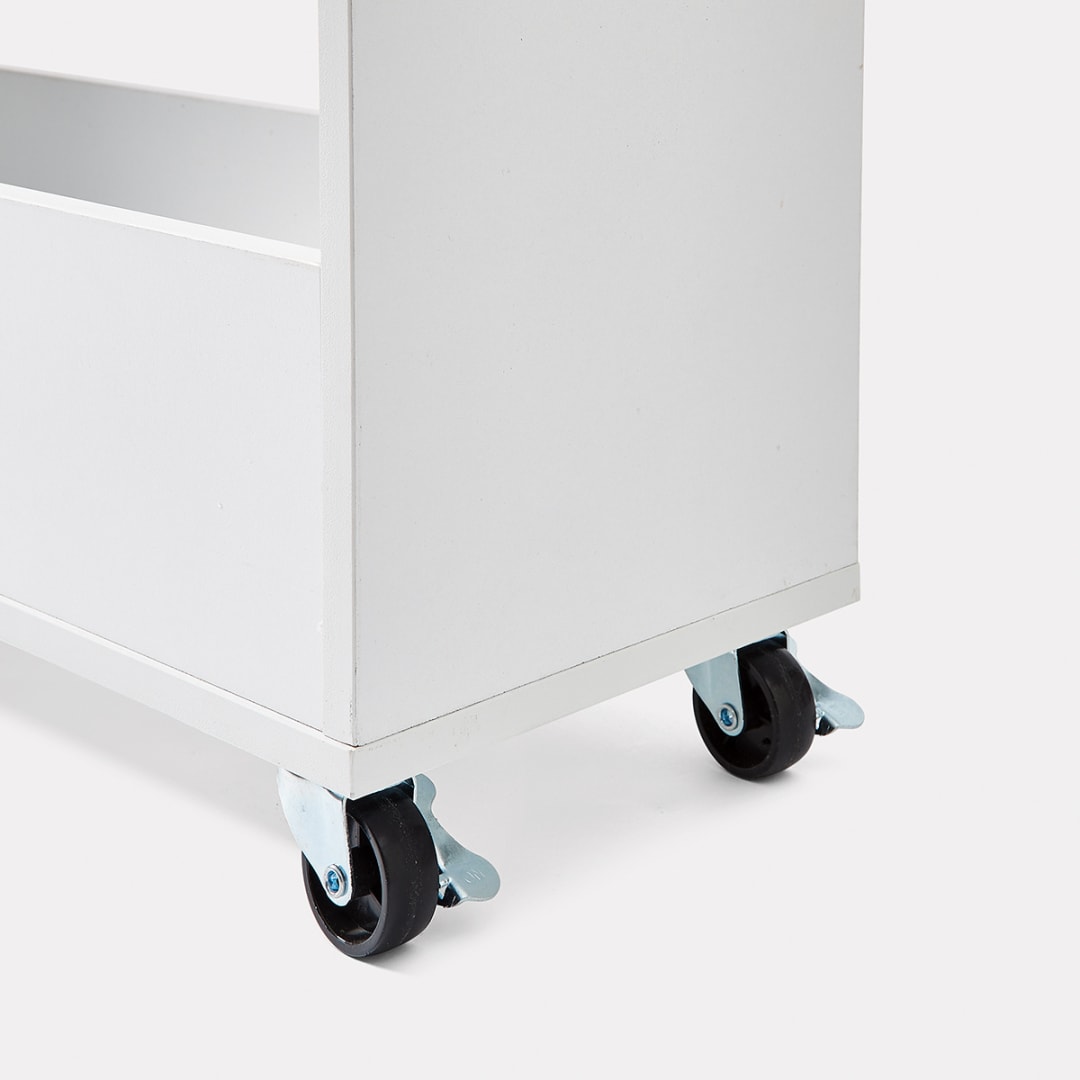 White Slimline Trolley Kmart