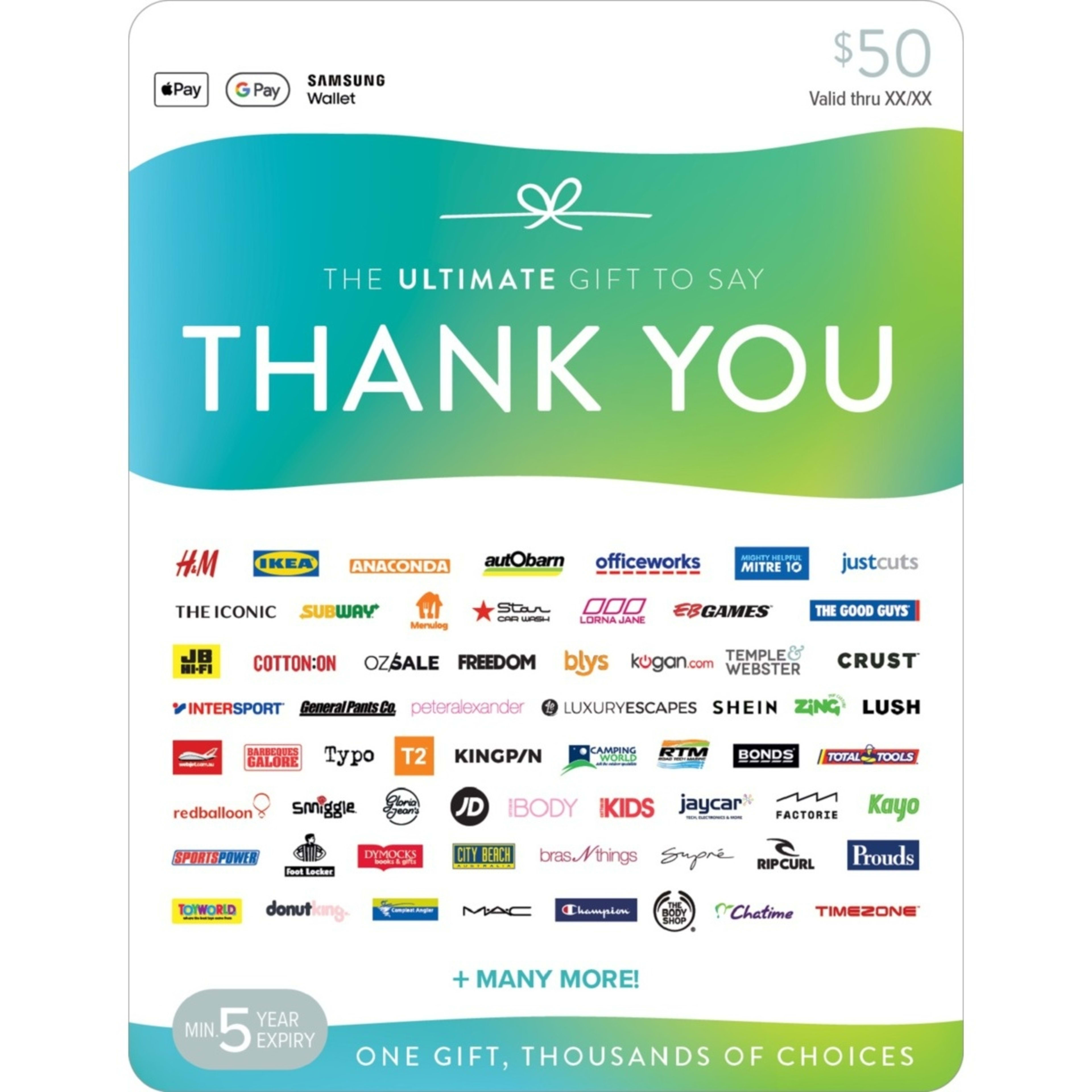 1 The Ultimate Gift to Say Thank You $50 Gift Card