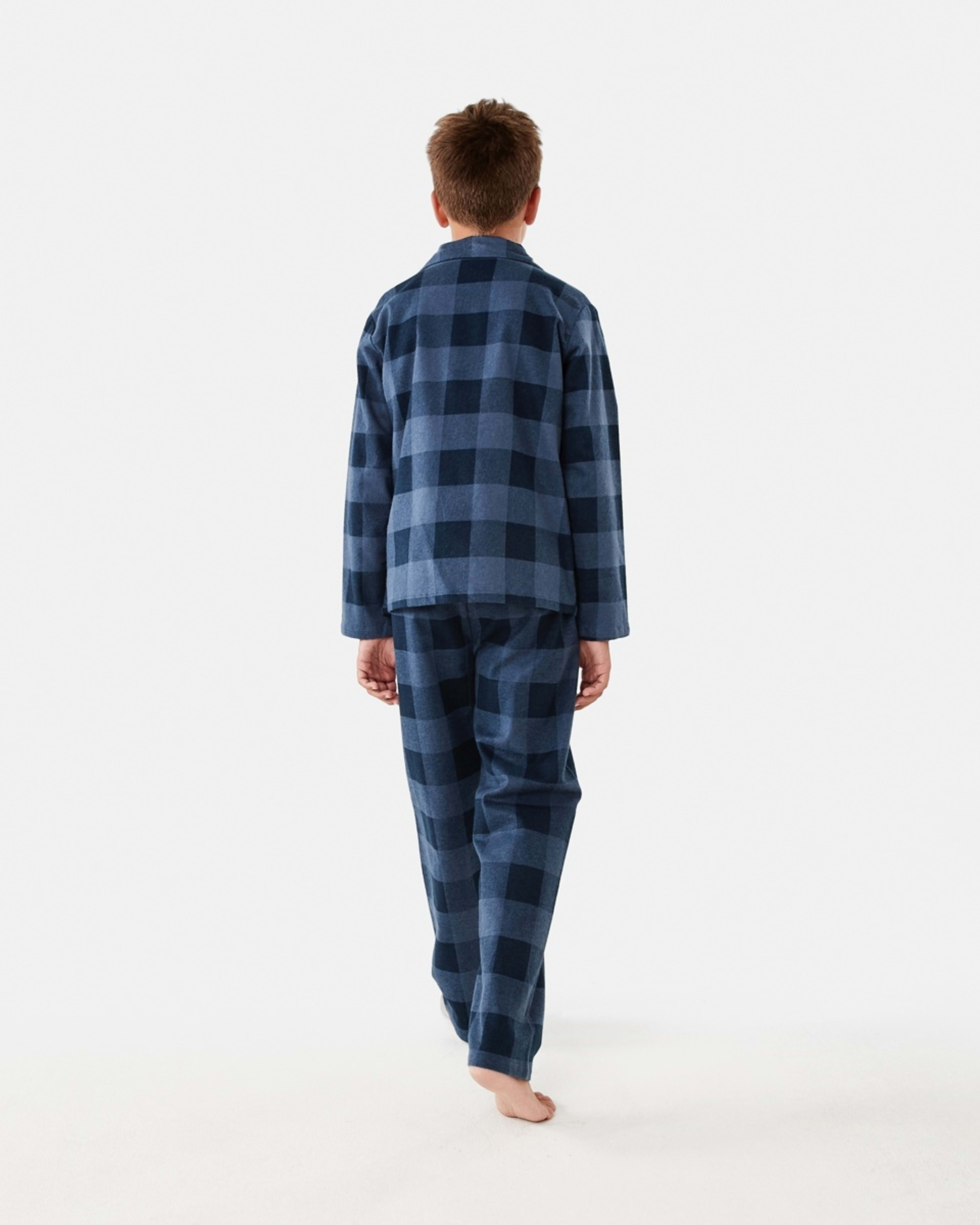 2 Flannelette Pyjama Set Blu Checks, 2 of 9