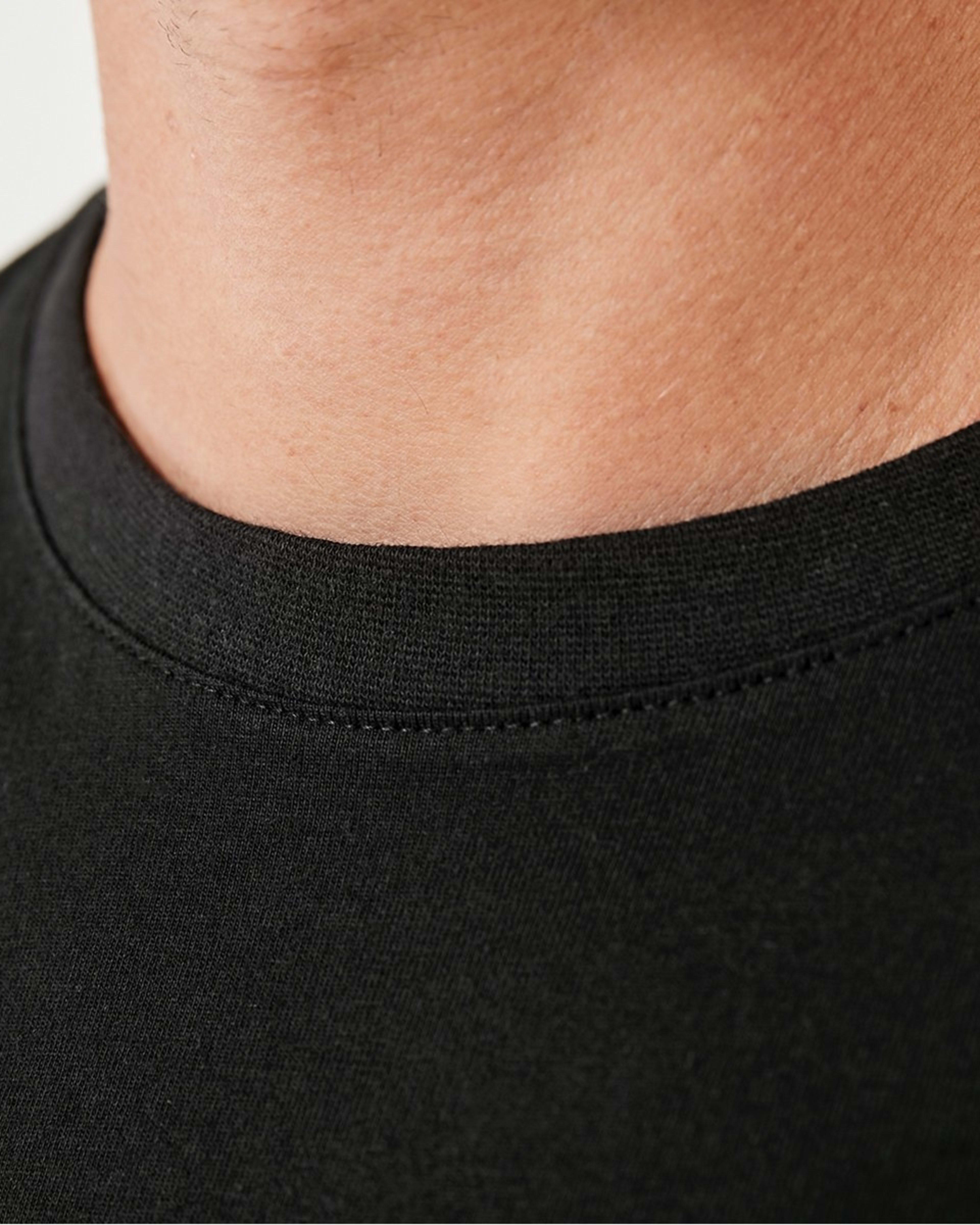 6 Plain Crew Neck T-shirt Black, 6 of 7