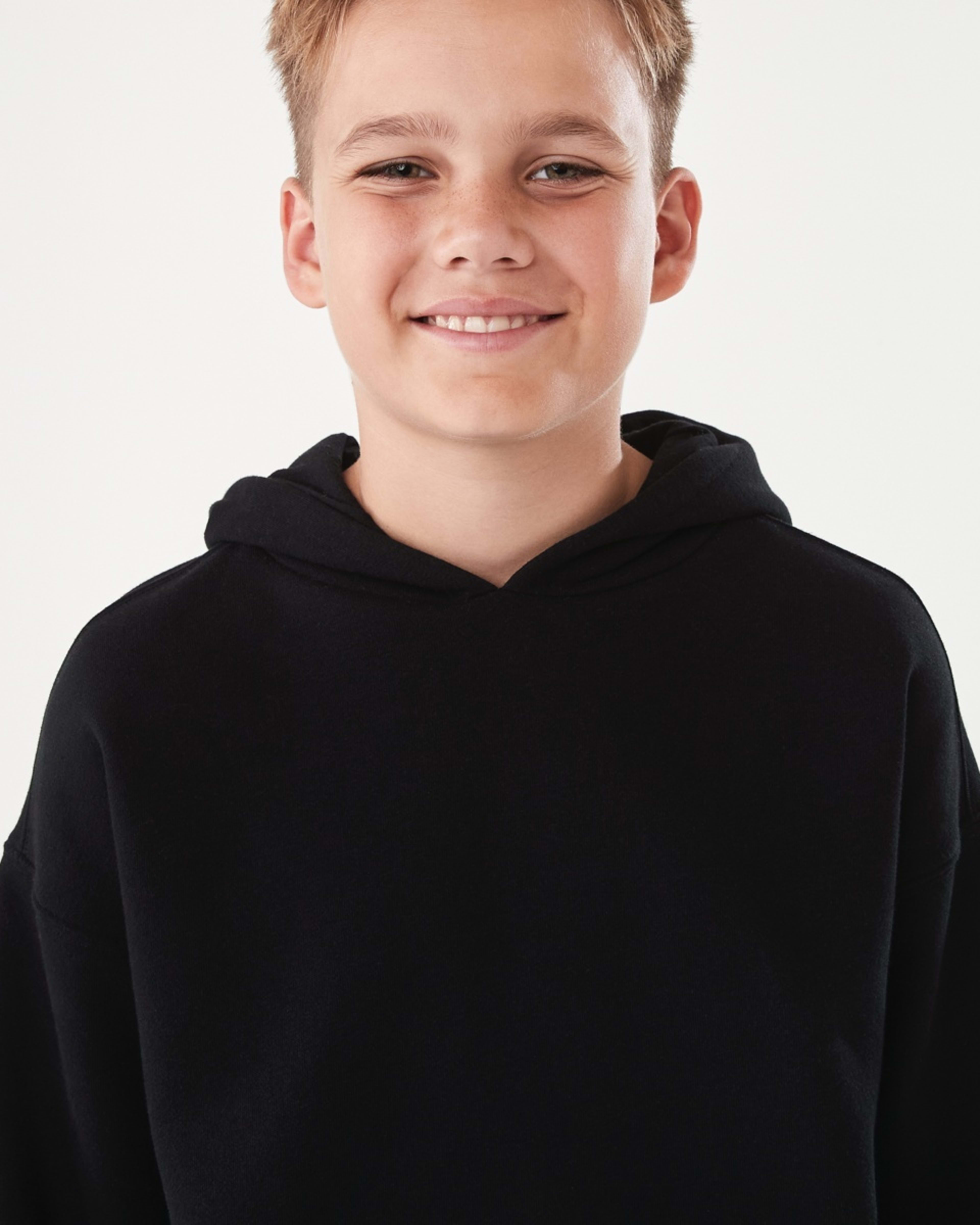 3 Oversized Hoodie With Pocket Black, 3 of 10