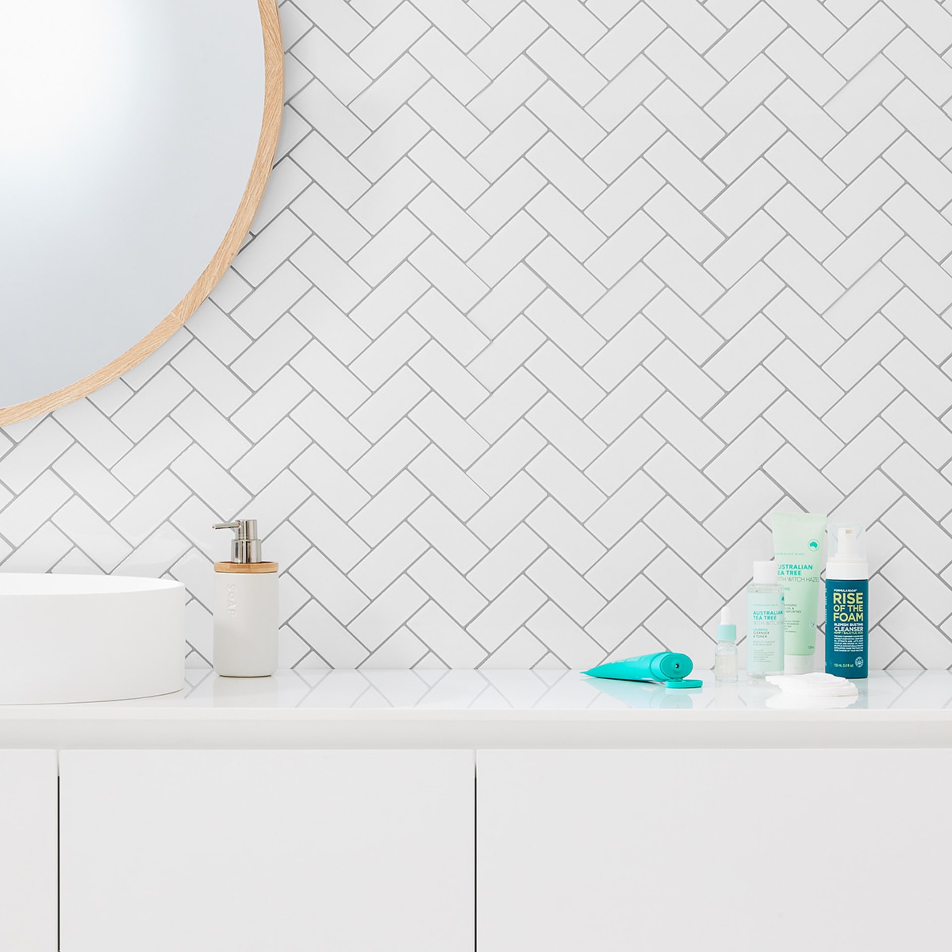 5 Pack Self Adhesive 3D Tiles Herringbone Kmart