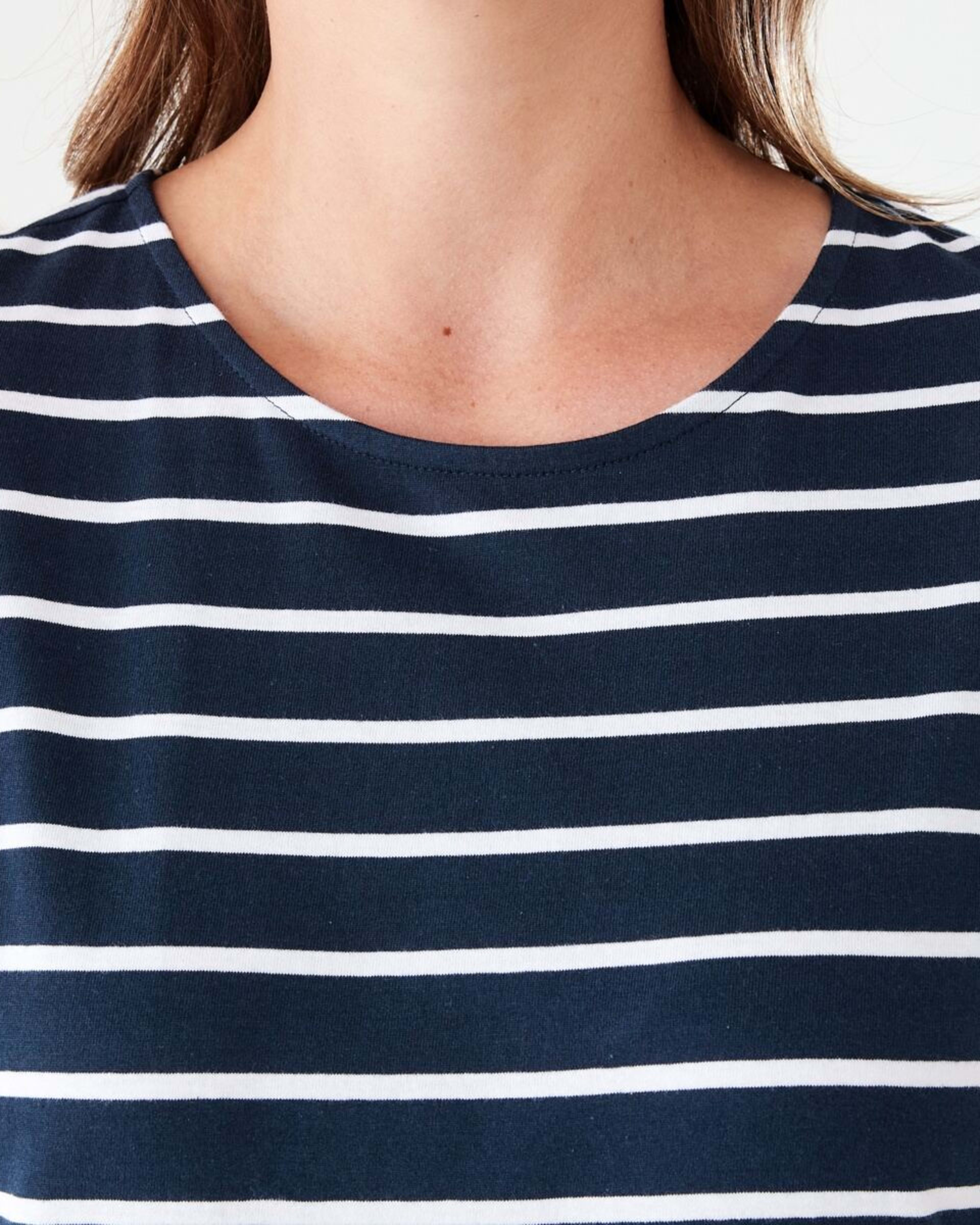 5 Short Sleeve Relaxed T-shirt Mini Dress STRIPE NAVY BLAZER, 5 of 6