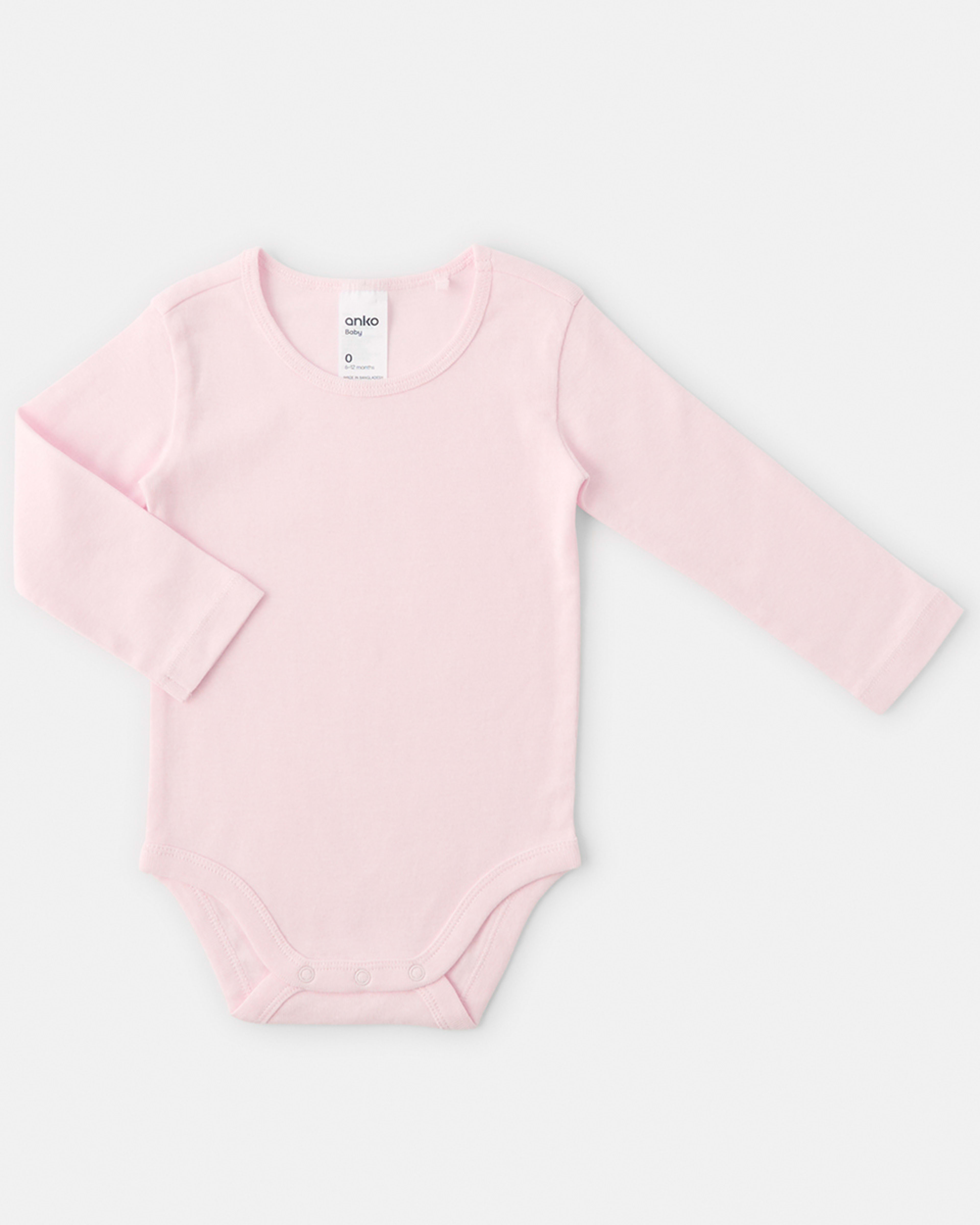 4 2 Pack Long Sleeve Bodysuits PINK AND WHITE MARLE, 4 of 6