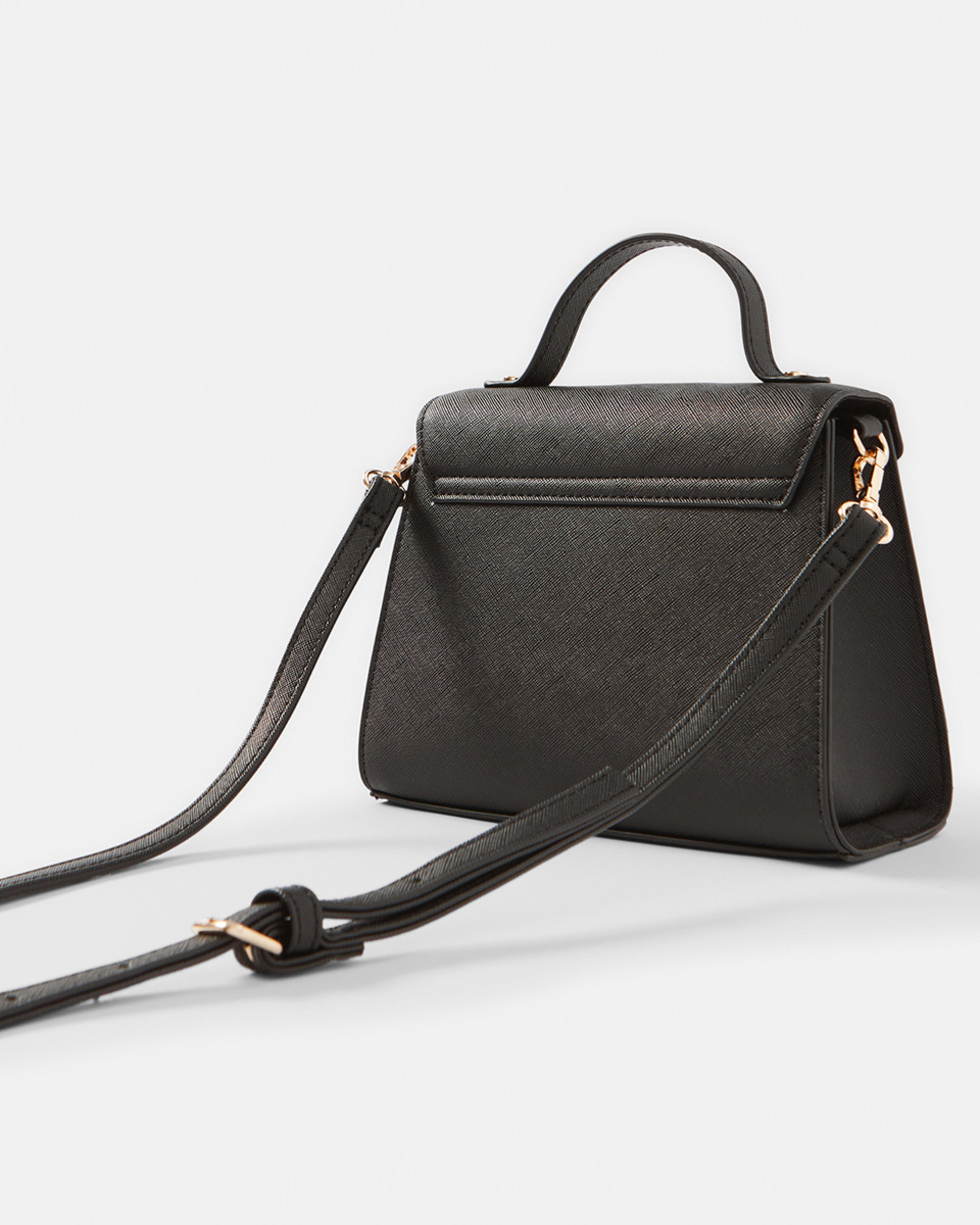 3 Dressy Flap Crossbody Bag Black, 3 of 5