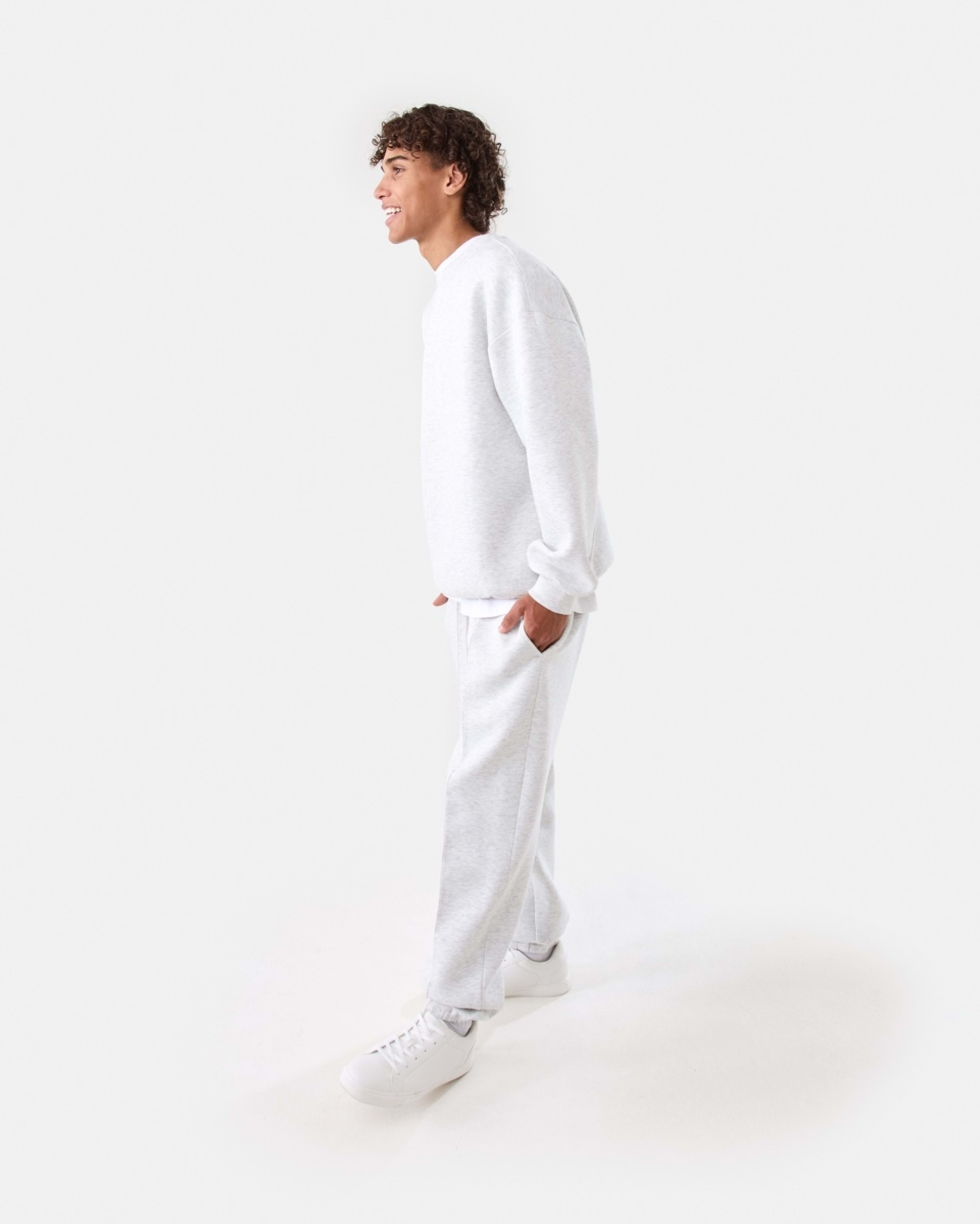3 Scuba Oversized Crew Neck Sweatshirt WHITE MARLE, 3 of 6